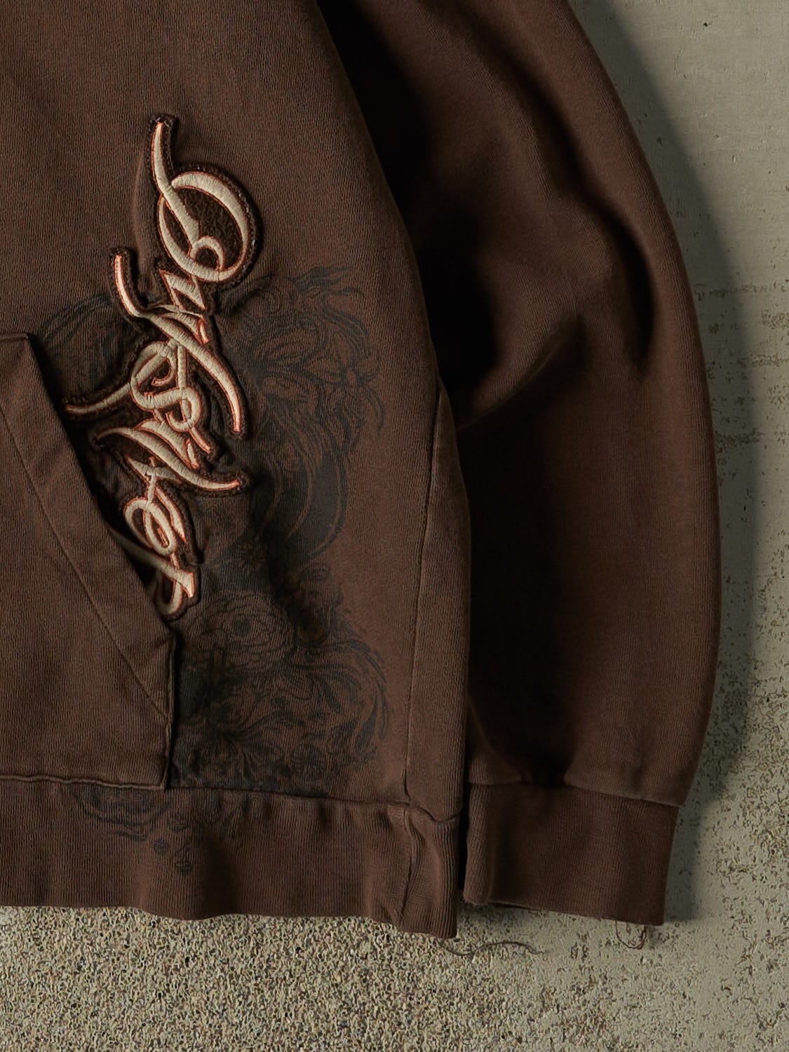 Vintage Y2K Brown Quiksilver Zip Up Hoodie (L/XL)