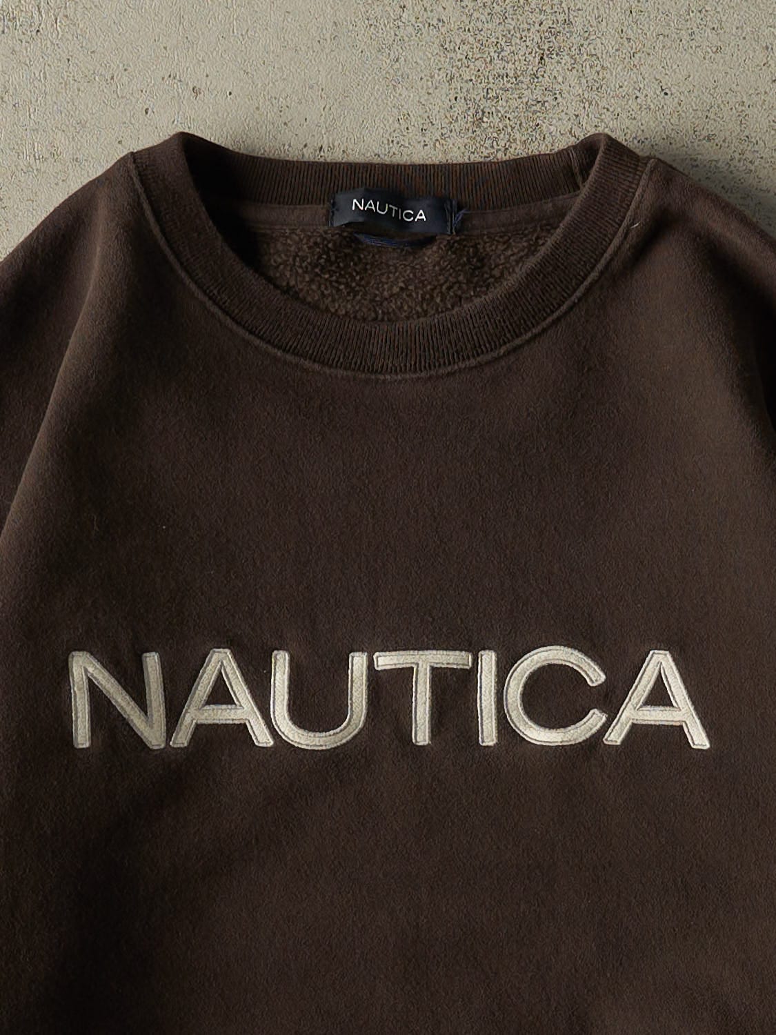 Vintage Y2K Brown Nautica Embroidered Crewneck (M/L)