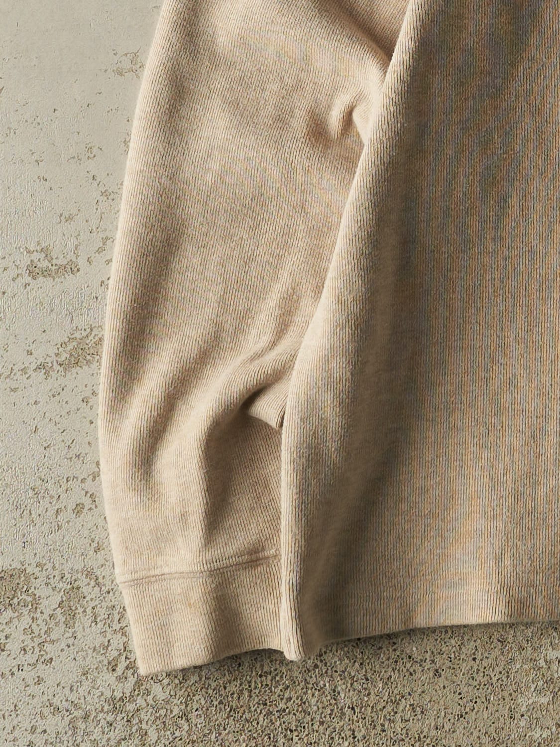 Vintage Y2K Beige Polo Quarter Zip Knit (S/M)