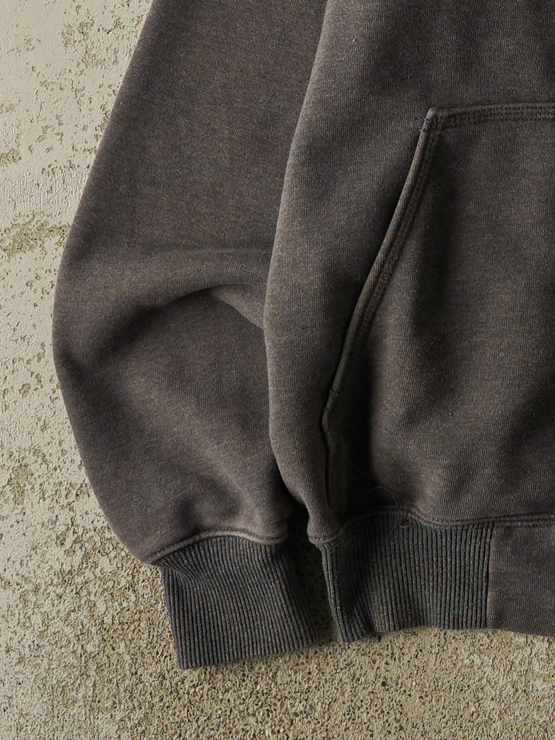 Vintage Y2K Charcoal Grey Carhartt Zip Up Hoodie (M)
