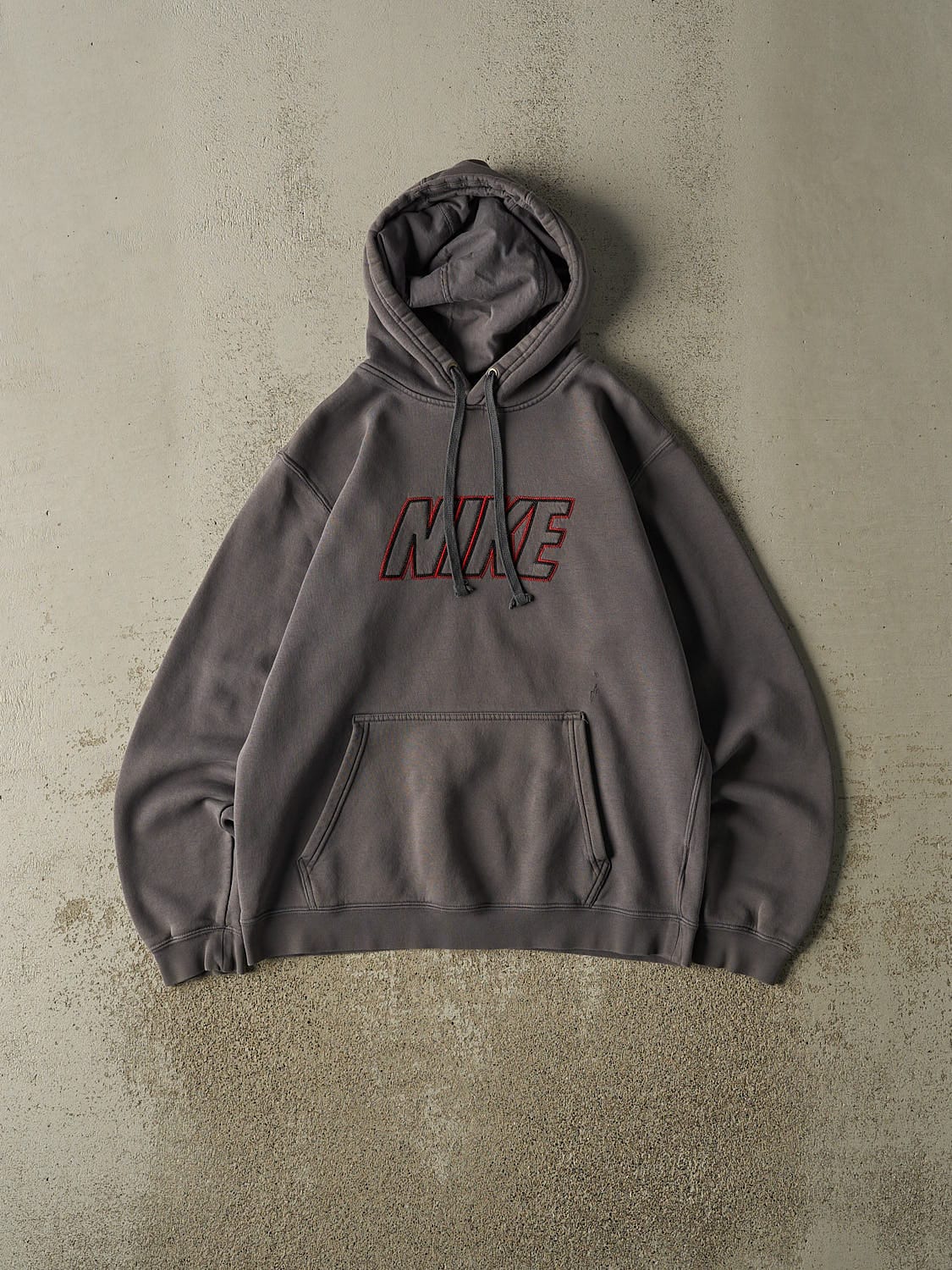 Vintage Y2K Charcoal Grey Nike Embroidered Hoodie (S)