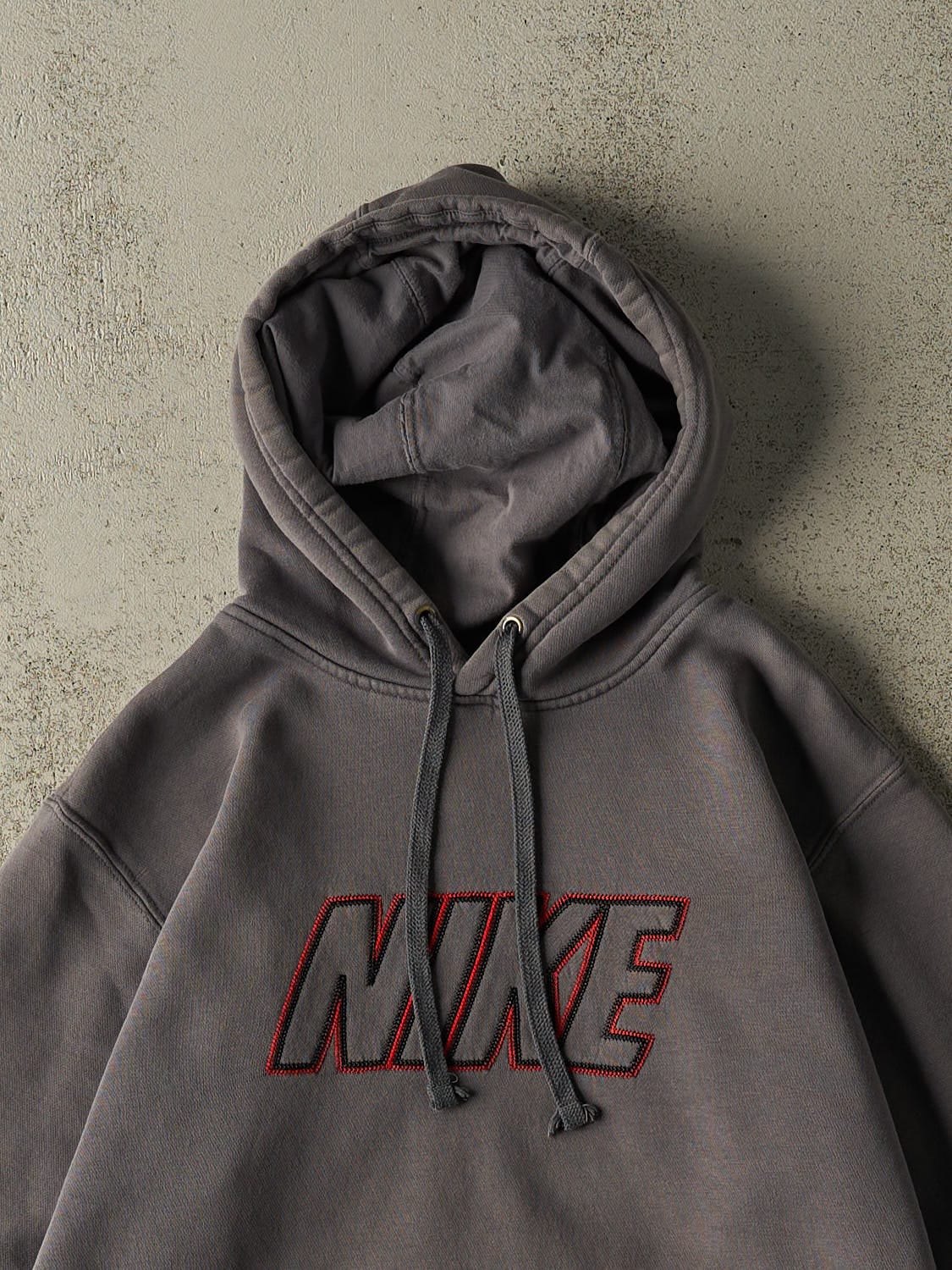 Vintage Y2K Charcoal Grey Nike Embroidered Hoodie (S)