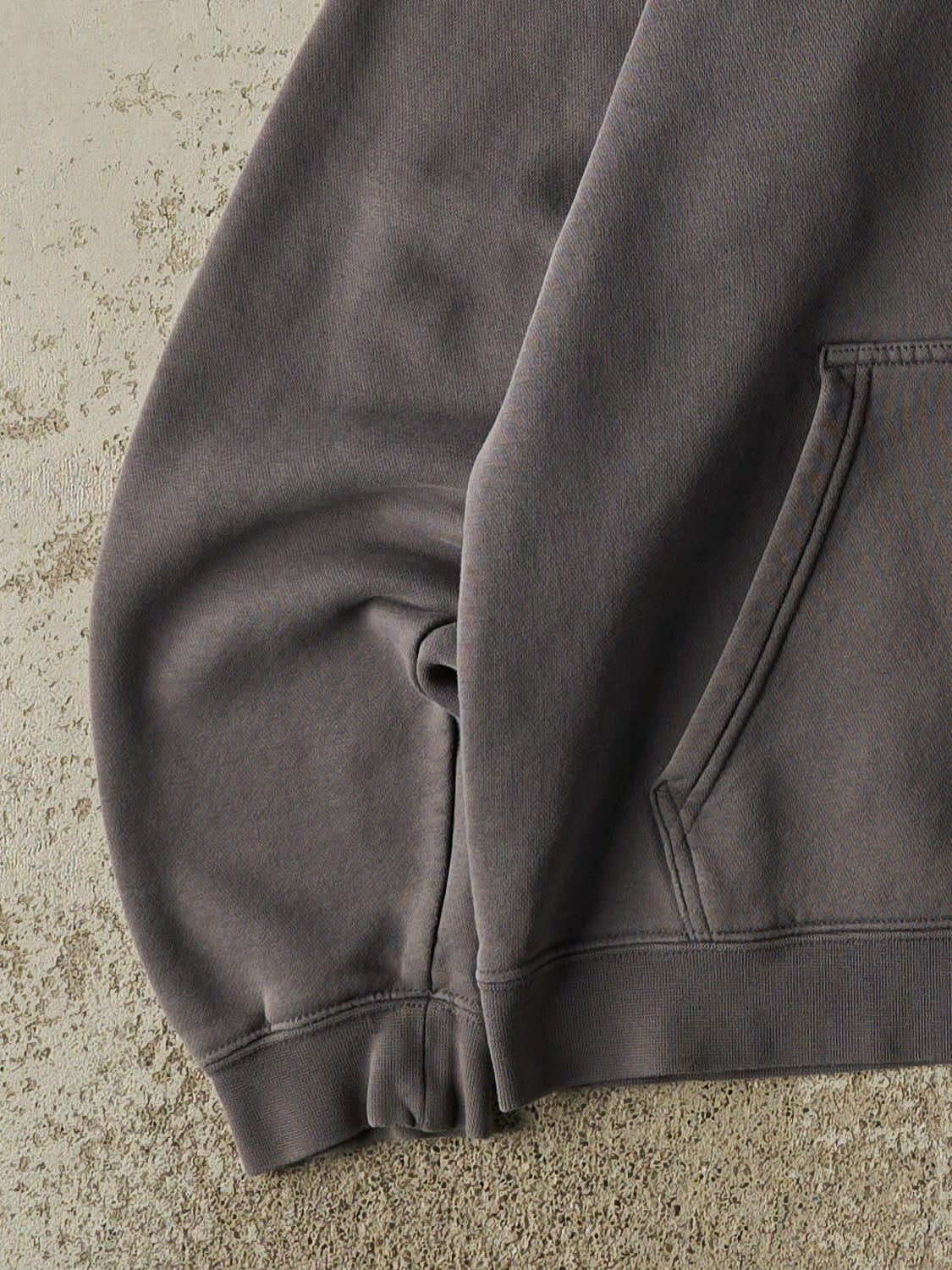 Vintage Y2K Charcoal Grey Nike Embroidered Hoodie (S)
