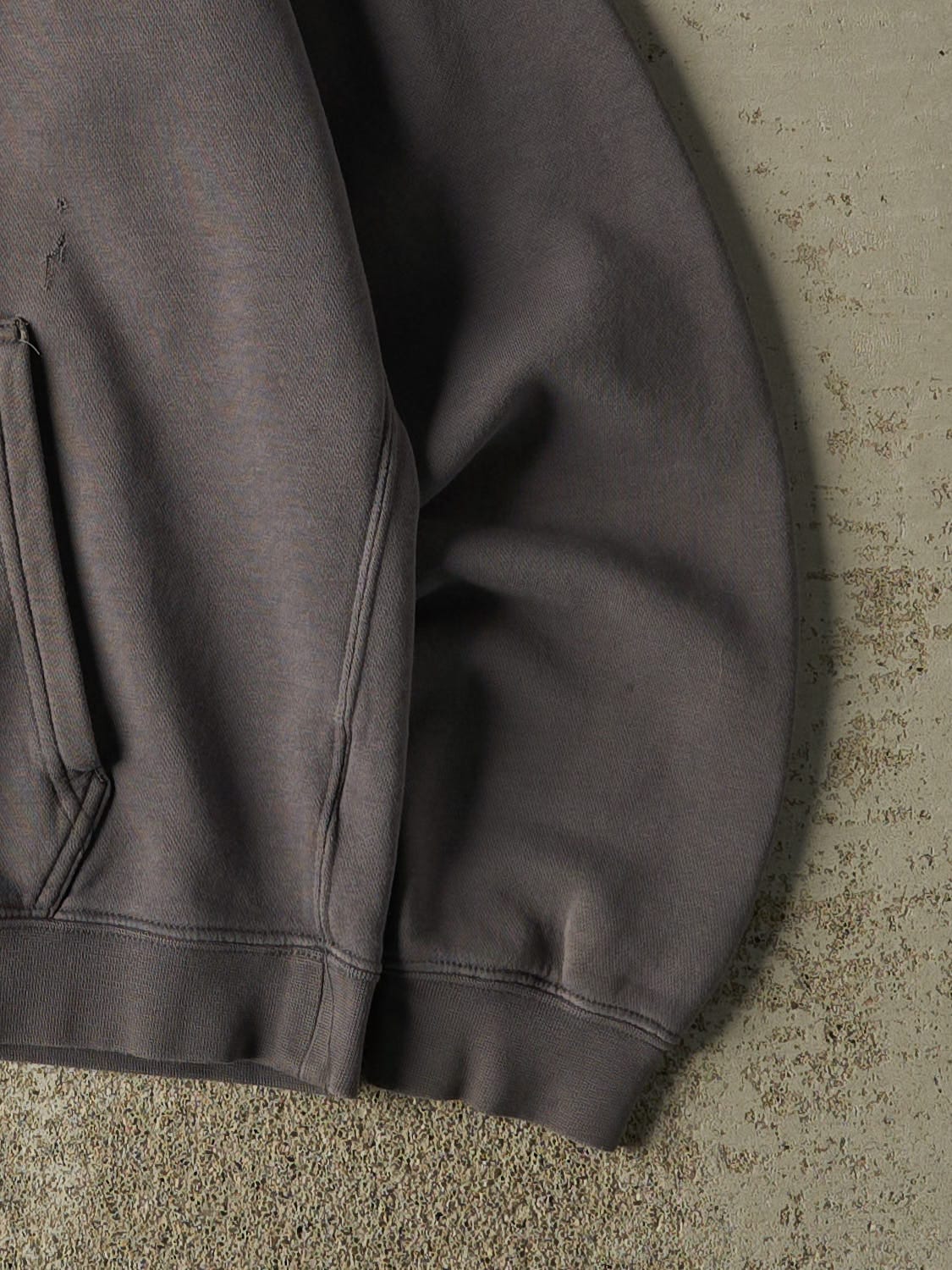 Vintage Y2K Charcoal Grey Nike Embroidered Hoodie (S)