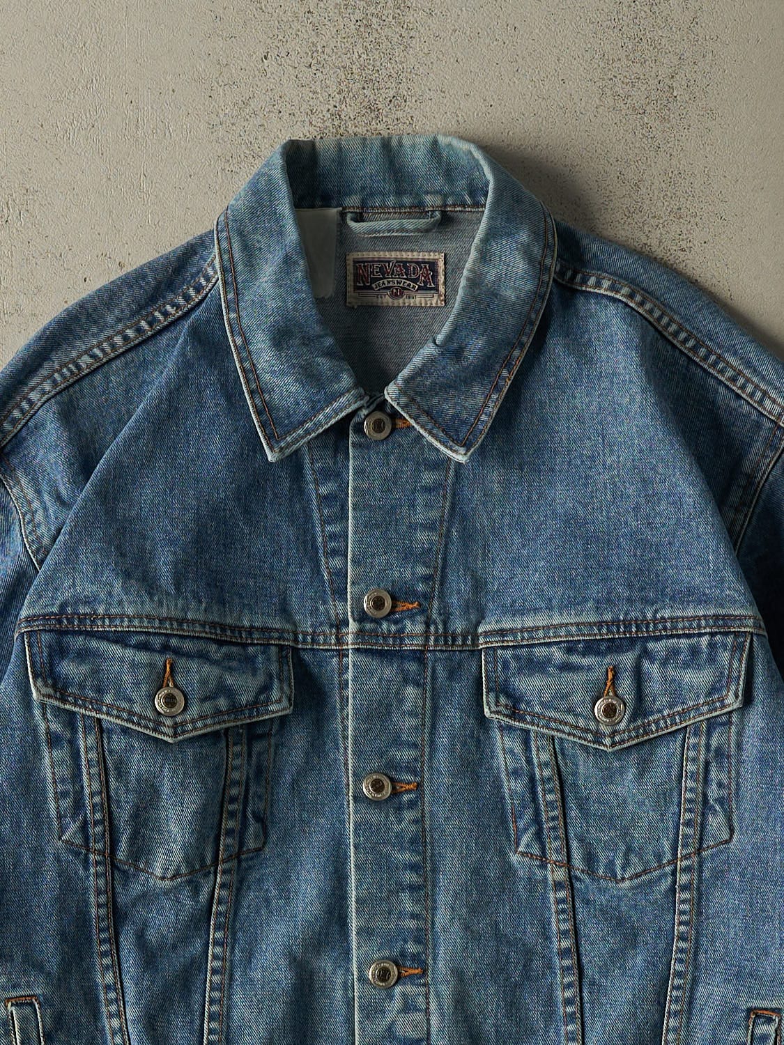 Vintage 90s Mid Wash Nevada Denim Jacket (M/L)