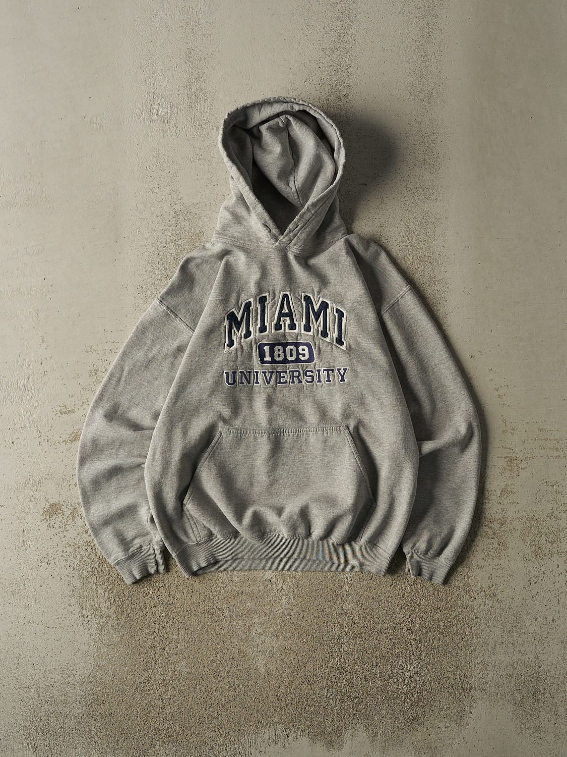 Vintage Y2K Grey Miami University Hoodie (S)