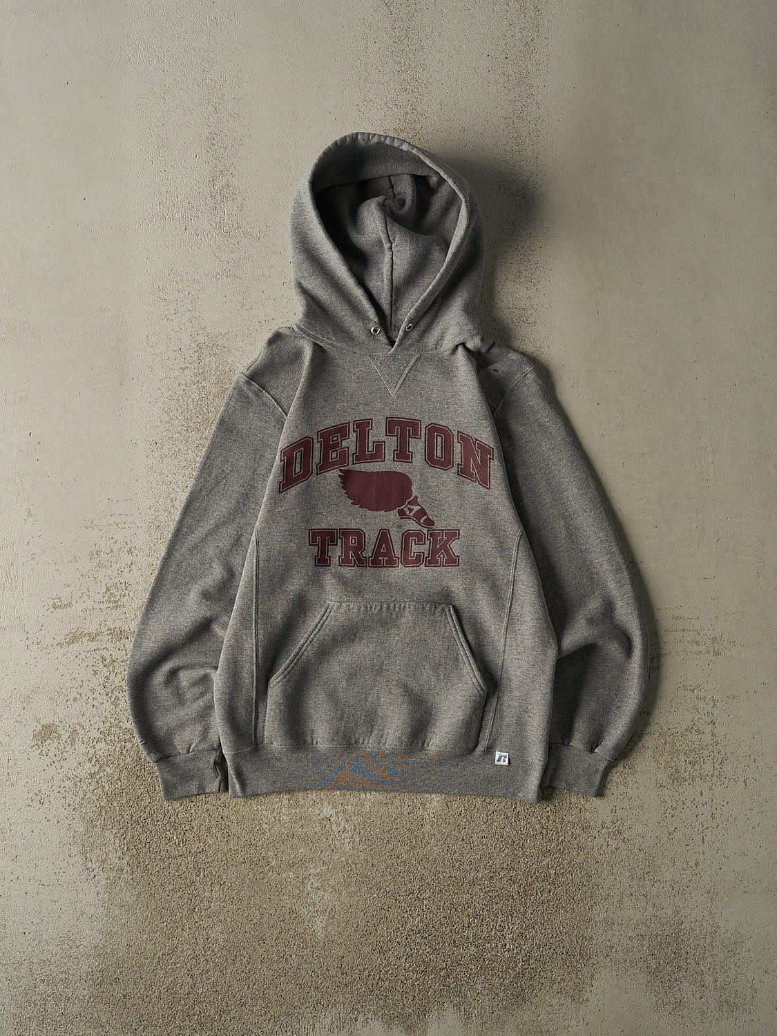 Vintage Y2K Grey Russell Athletic Delton Track Hoodie (S/M)