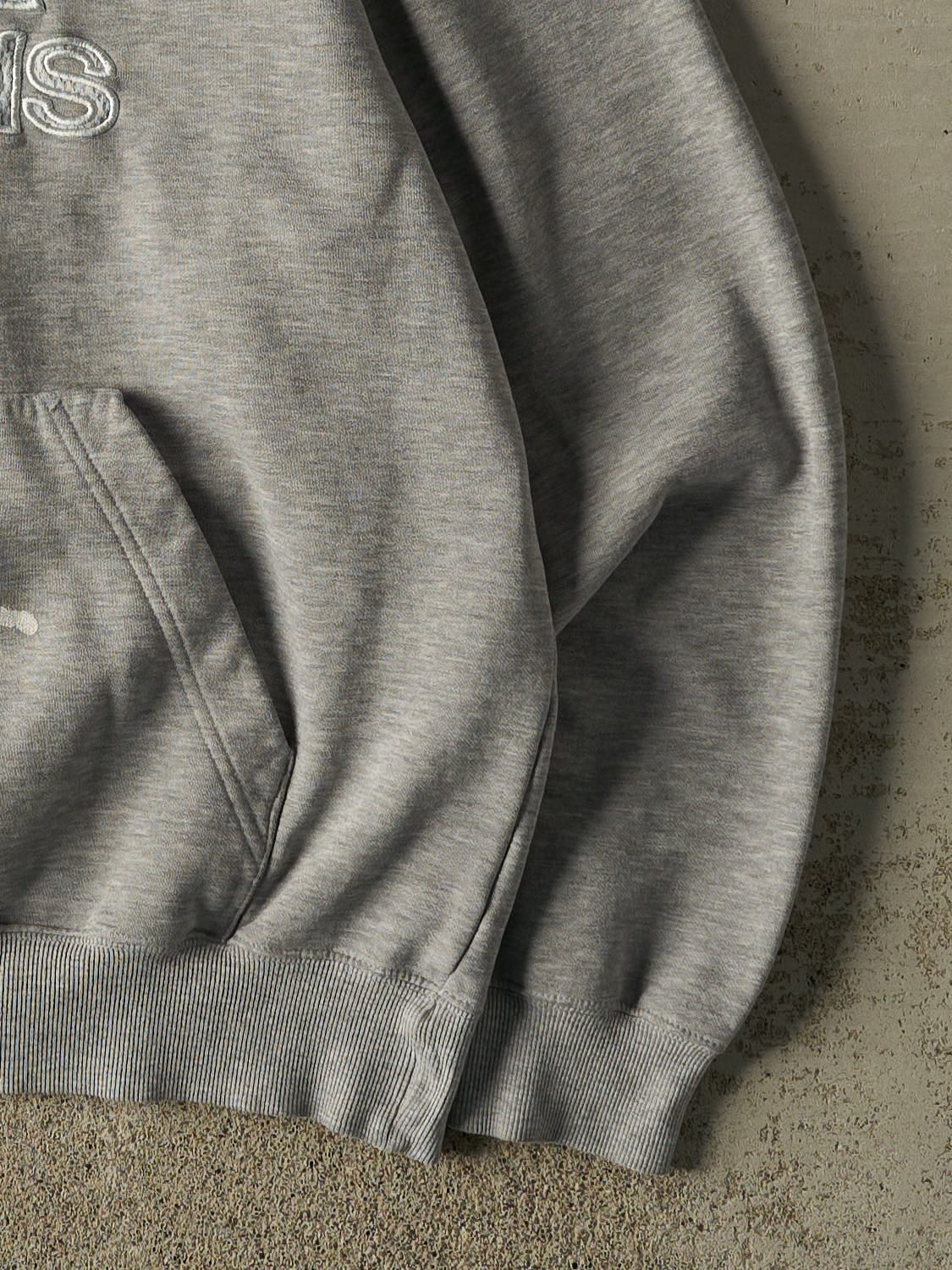 Vintage 90s Grey Adidas Embroidered Hoodie (XL)