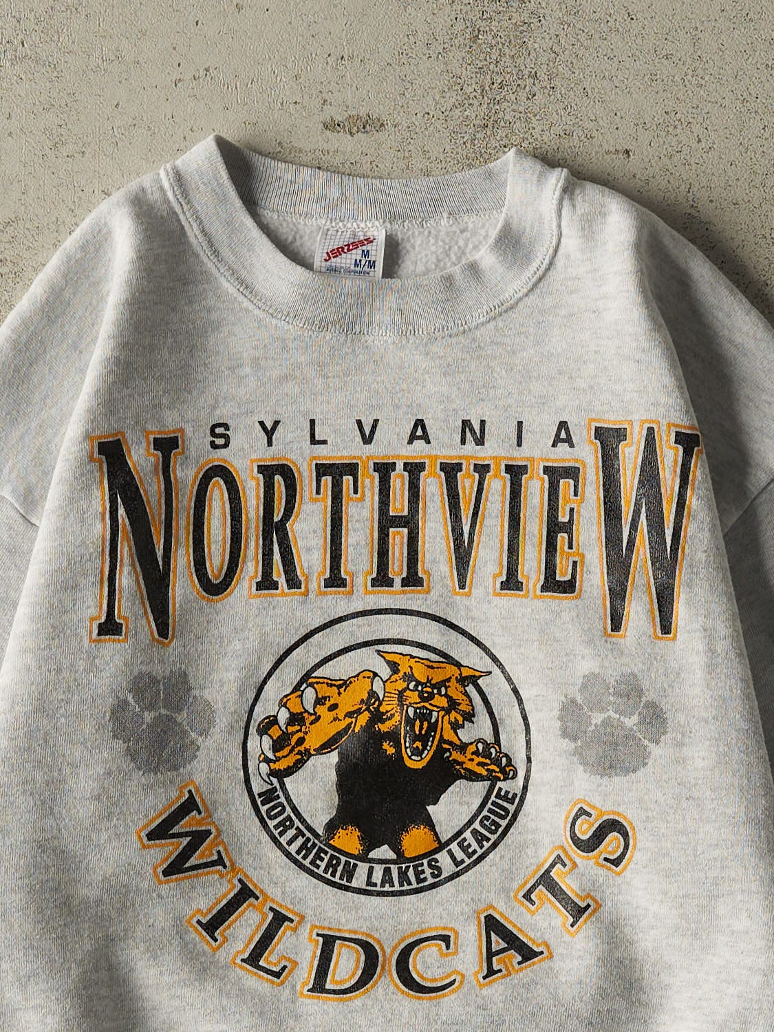 Vintage 80s Heather Grey Northview Wildcats Crewneck (XS/S)