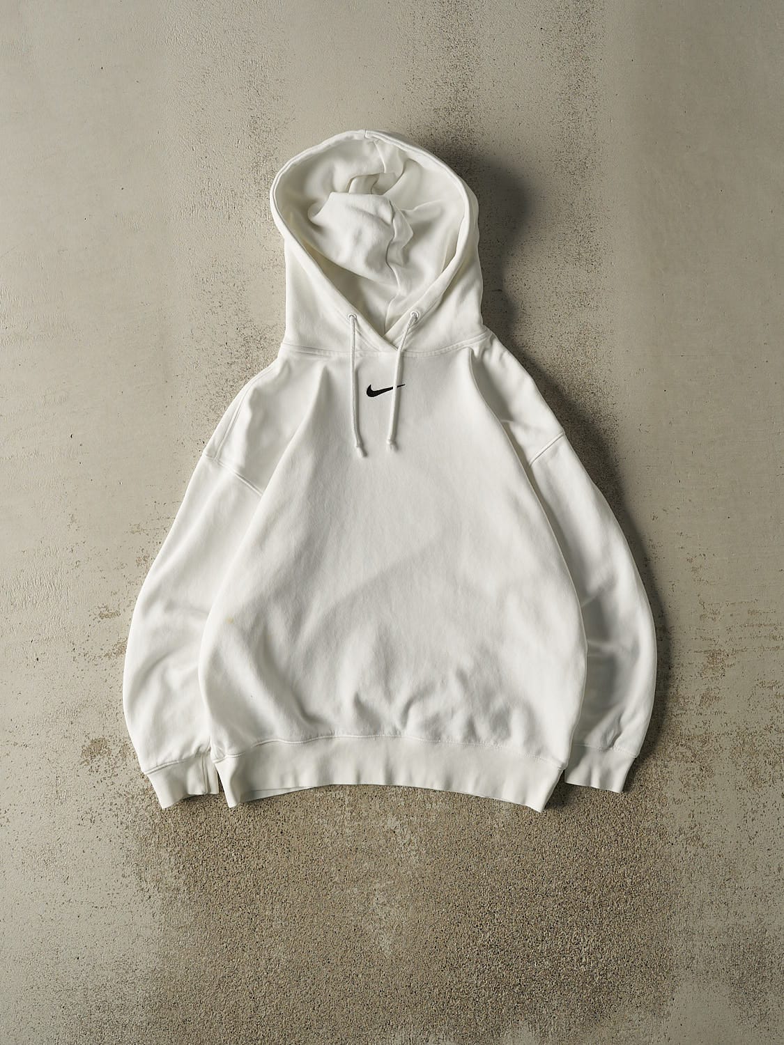 Vintage Y2K White Nike Middle Swoosh Hoodie (M/L)