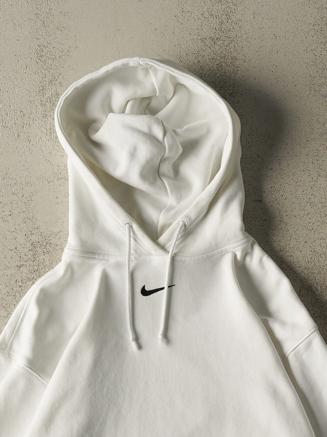 Vintage Y2K White Nike Middle Swoosh Hoodie (M/L)