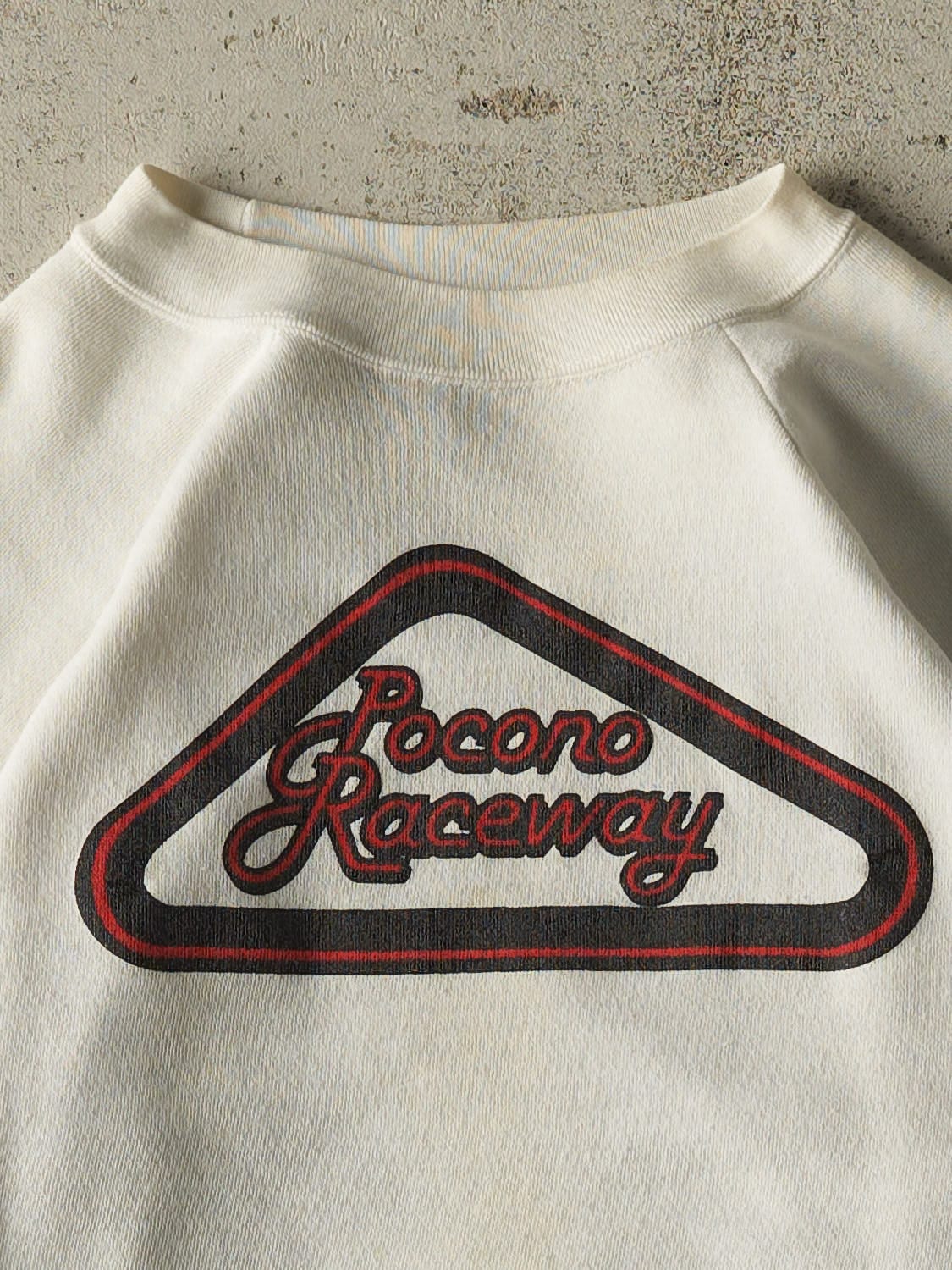 Vintage 80s White Pocono Raceway Crewneck (S)
