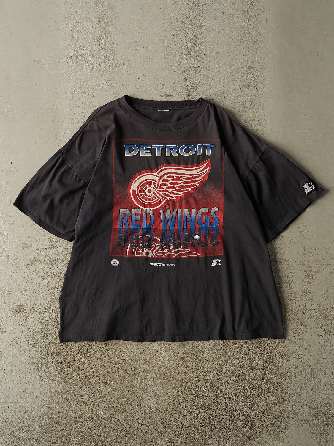 Vintage 93' Black Detroit Red Wings Tee (L/XL)