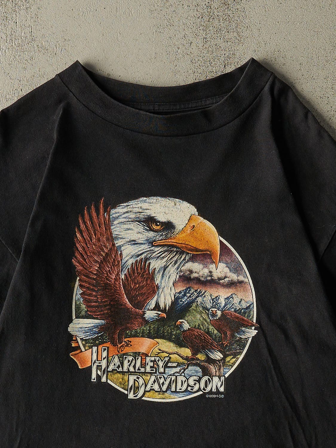Vintage 99' Black Harley Davidson Yakima WA Tee (L/XL)