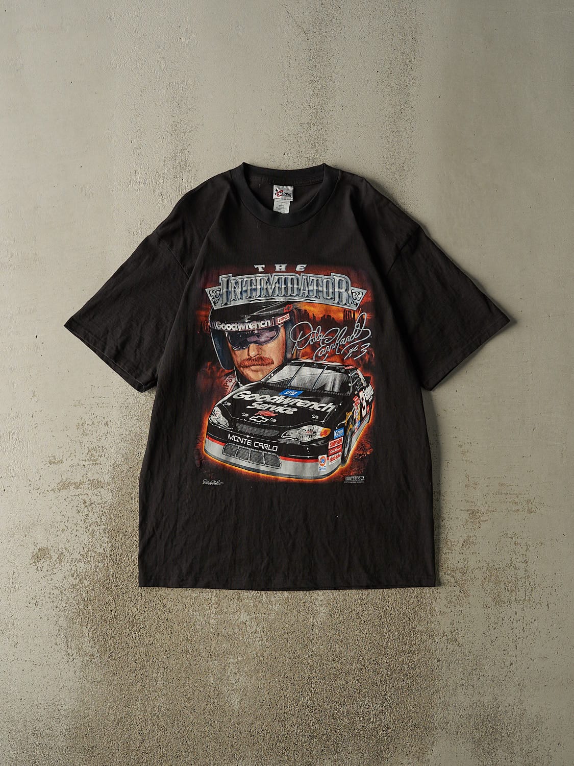 Vintage 90s Black Dale Earnhardt Nascar Tee (XL)