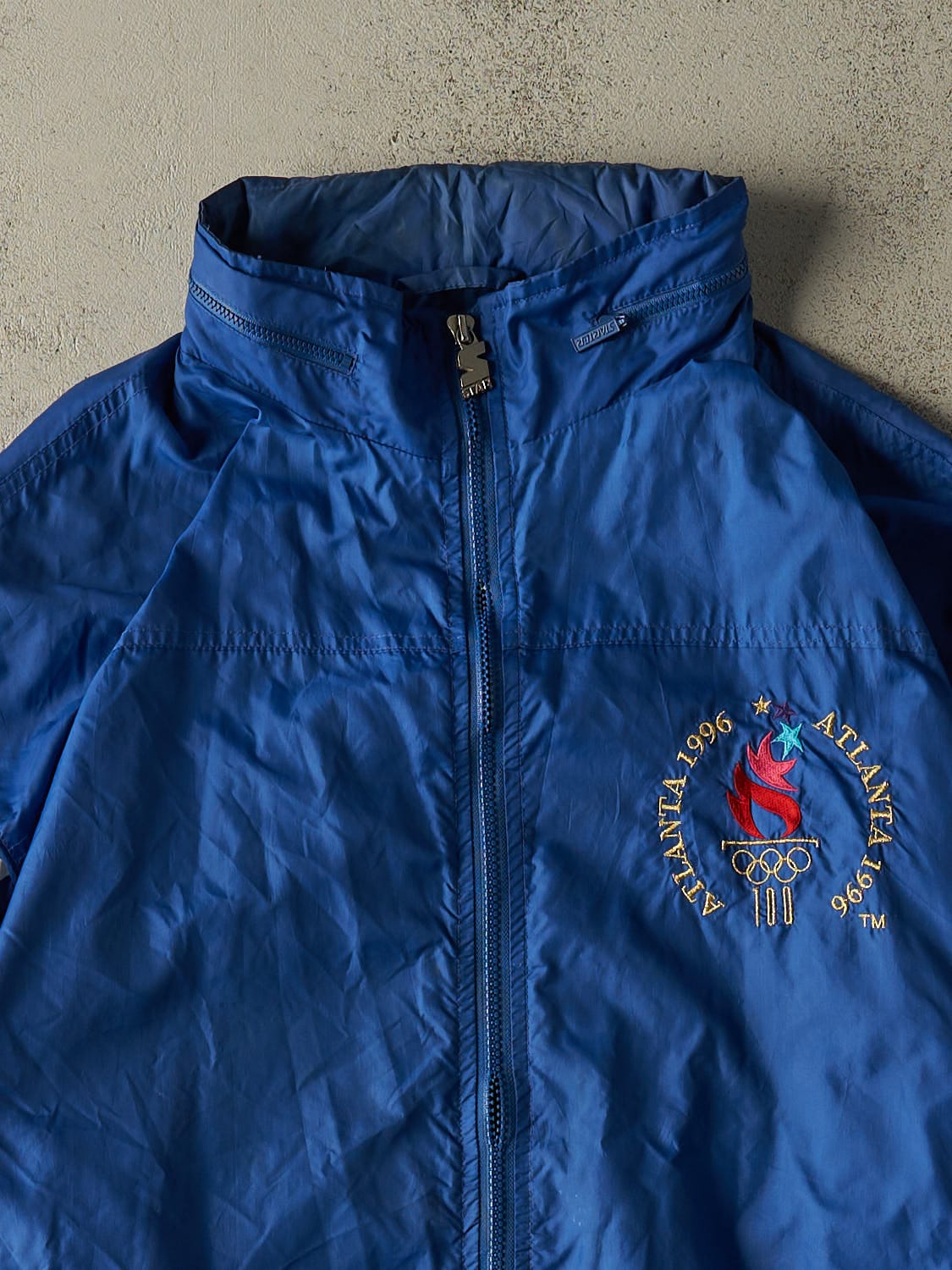 Vintage 96' Blue Atlanta Olympics Team USA Starter Windbreaker Jacket (XL)