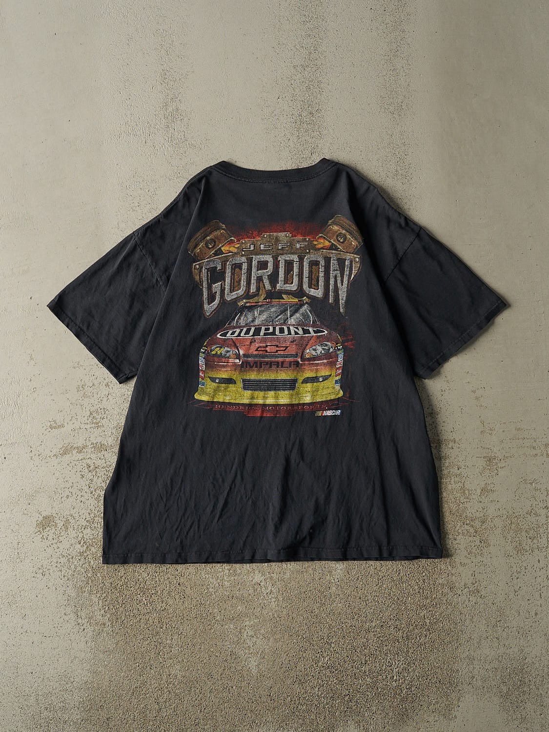 Vintage Y2K Faded Black Jeff Gordon Nascar Tee (XL)