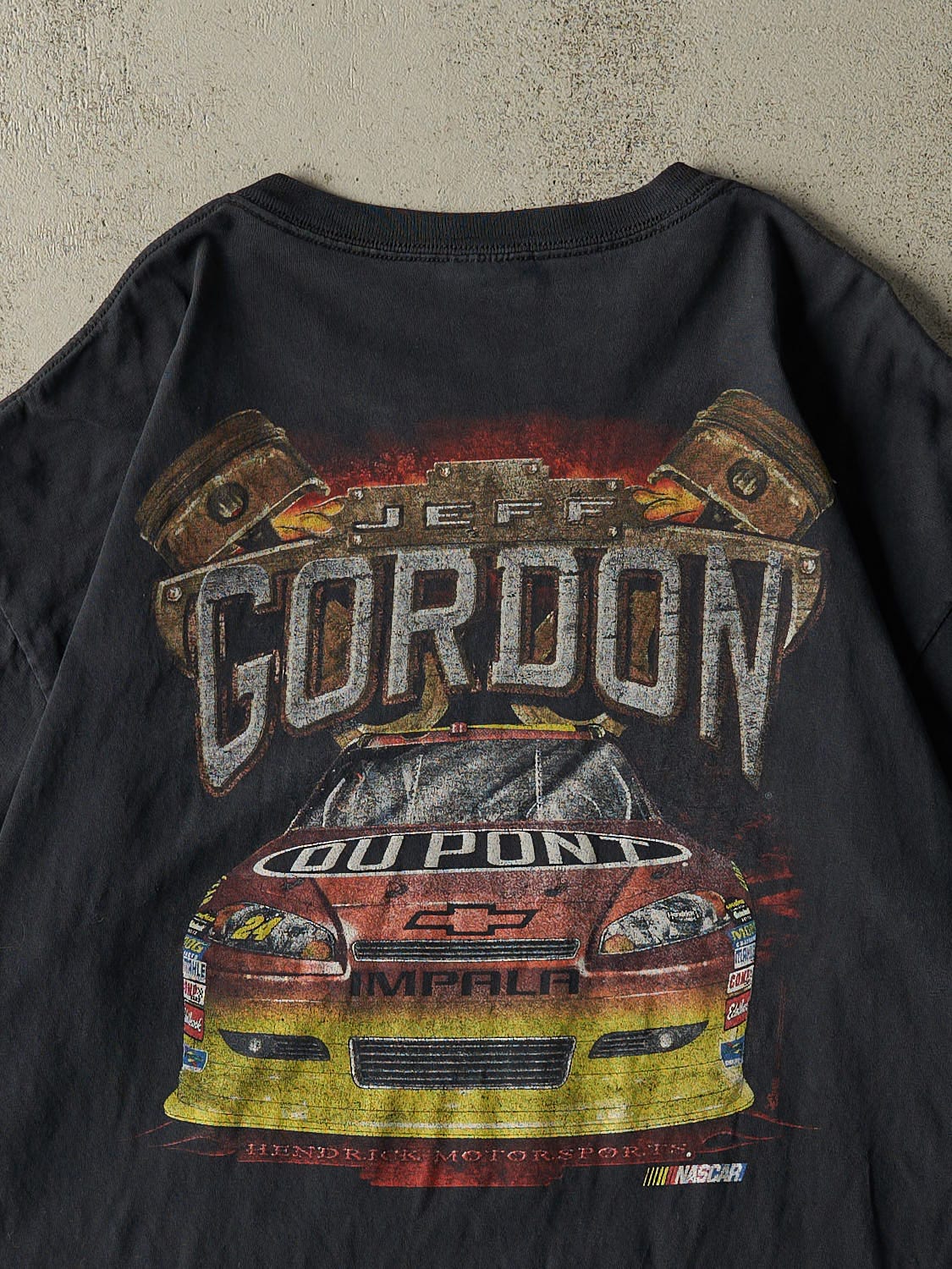 Vintage Y2K Faded Black Jeff Gordon Nascar Tee (XL)