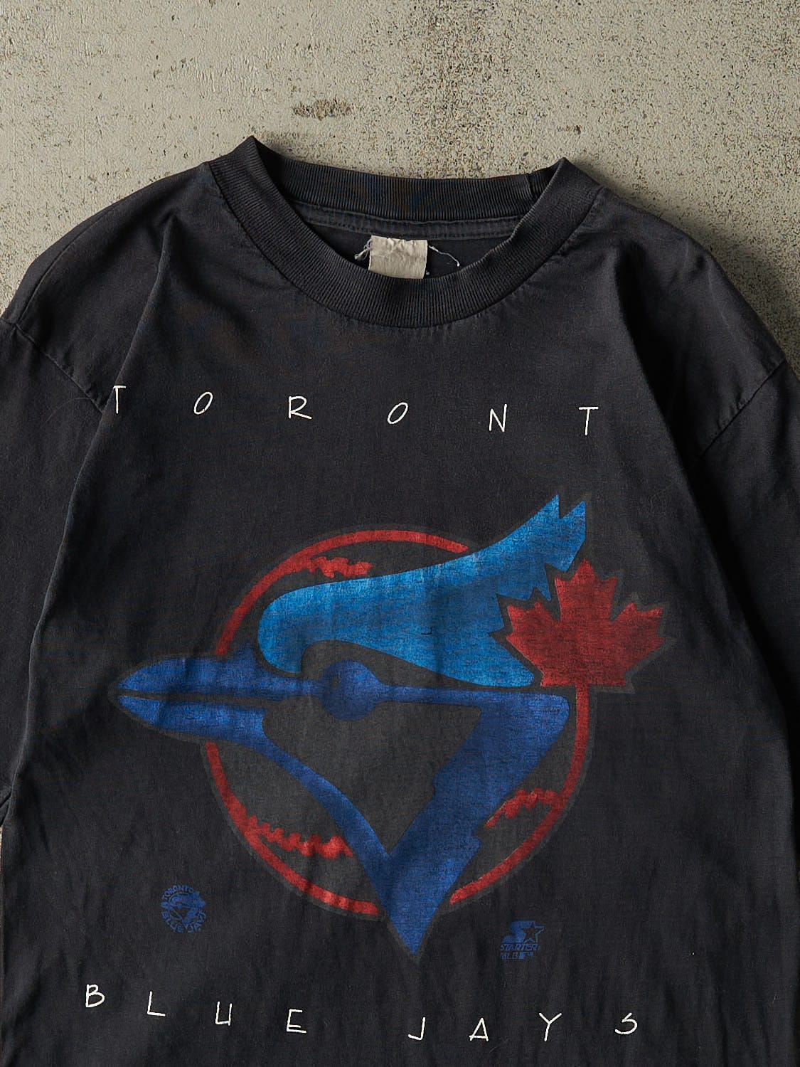 Vintage 90s Faded Black Toronto Blue Jays Tee (XS)