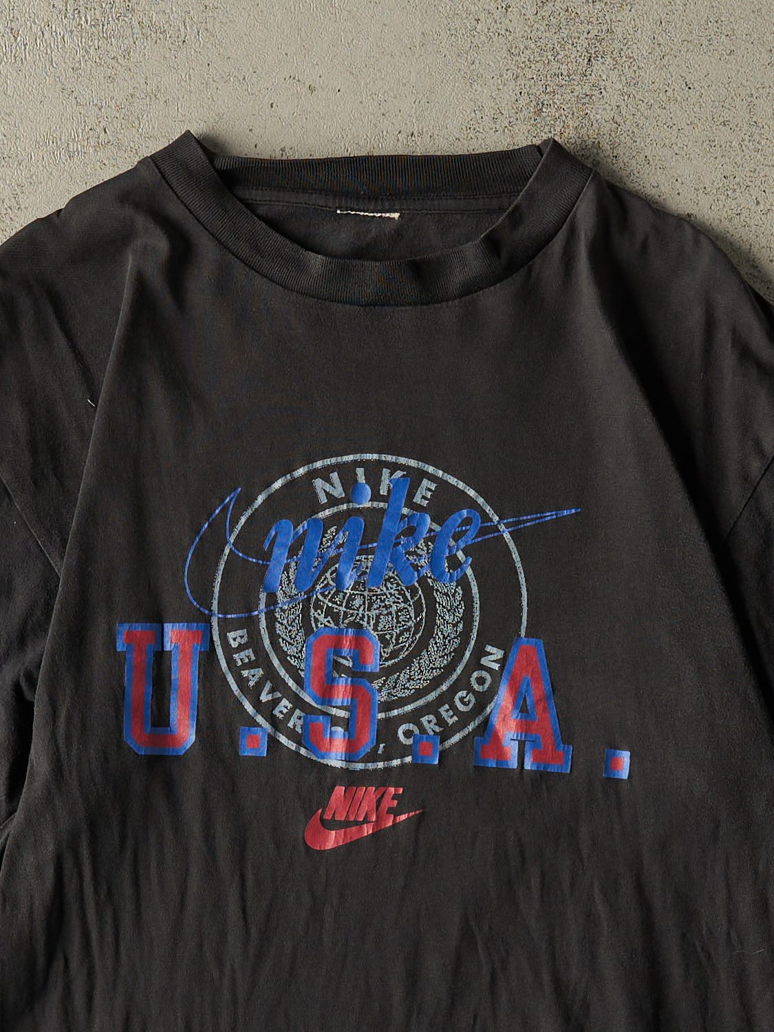 Vintage 90s Black Nike Team USA Tee (S/M)
