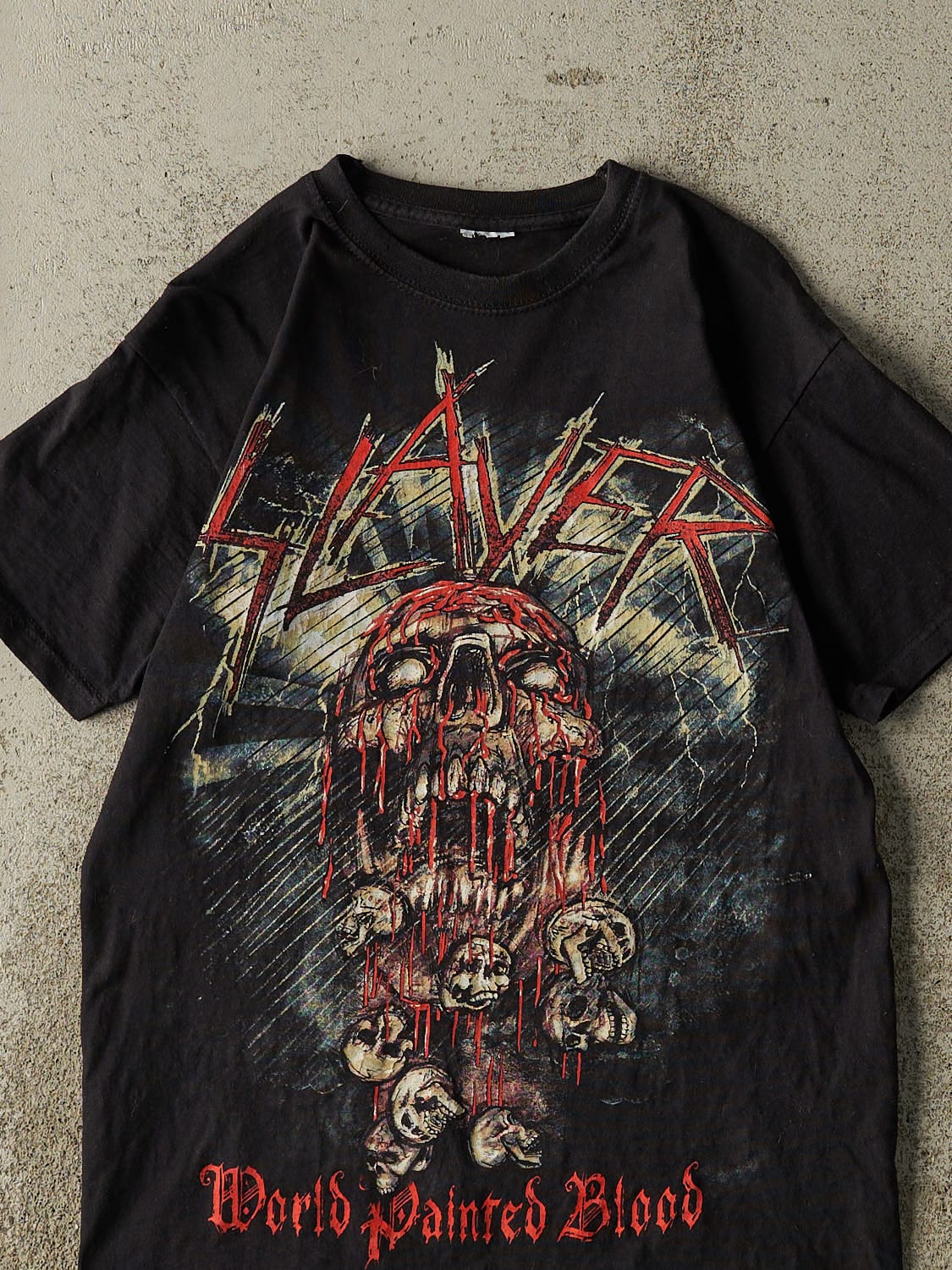 Vintage Y2K Black Slayer "World Painted Blood" Tee (XS/S)