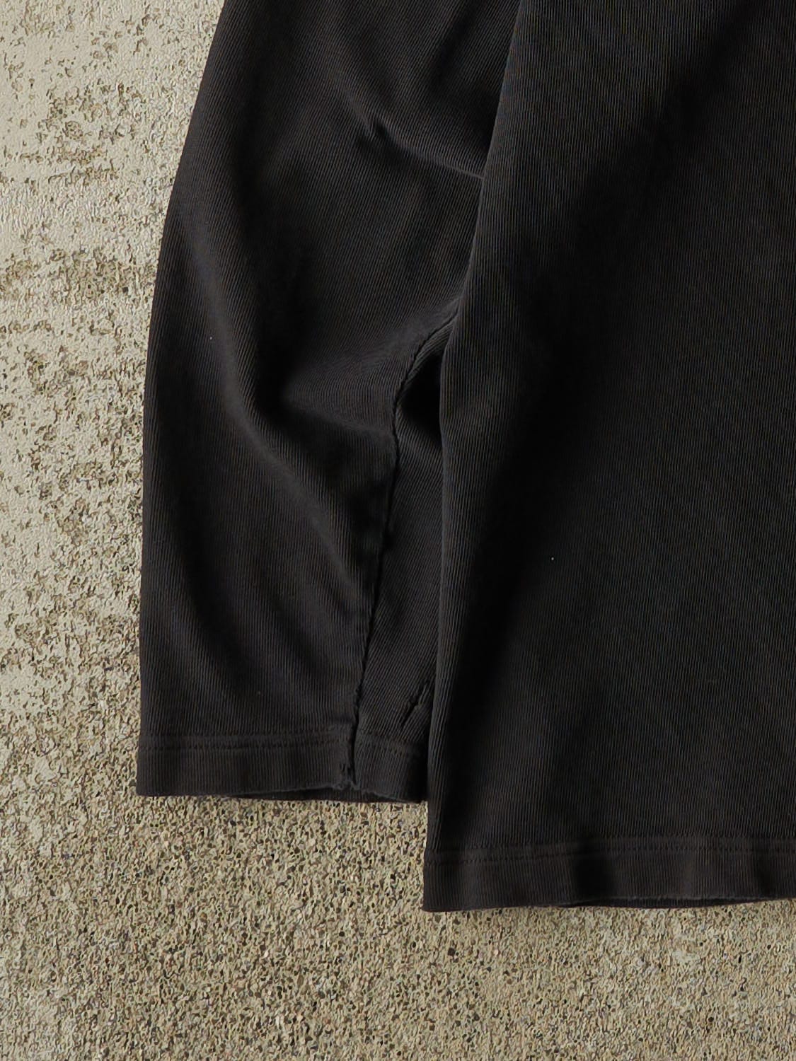 Vintage 99' Faded Black Harley Davidson Embroidered Quarter Button Long Sleeve (L/XL)