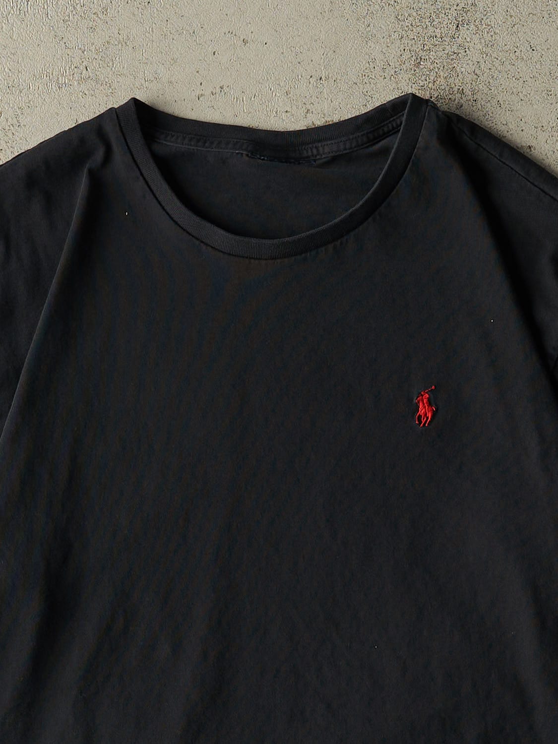Vintage Y2K Black Polo Embroidered Tee (L)