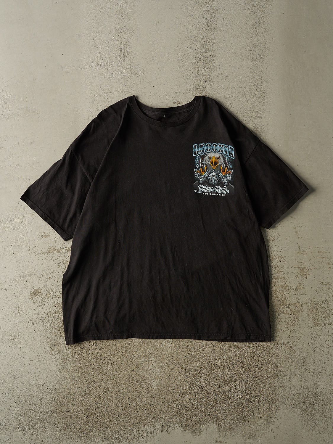 Vintage 14' Black Laconia Biker Rally Tee (XL/XXL)