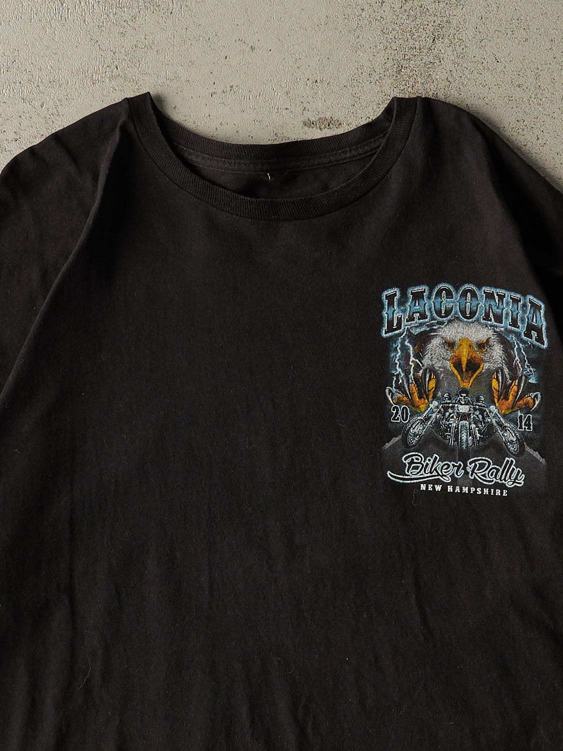 Vintage 14' Black Laconia Biker Rally Tee (XL/XXL)