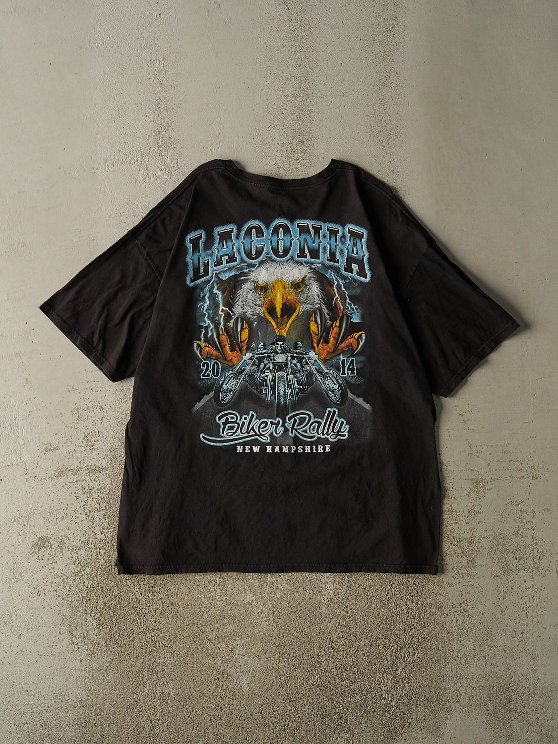 Vintage 14' Black Laconia Biker Rally Tee (XL/XXL)