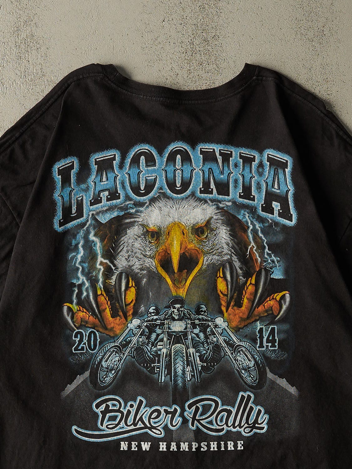 Vintage 14' Black Laconia Biker Rally Tee (XL/XXL)