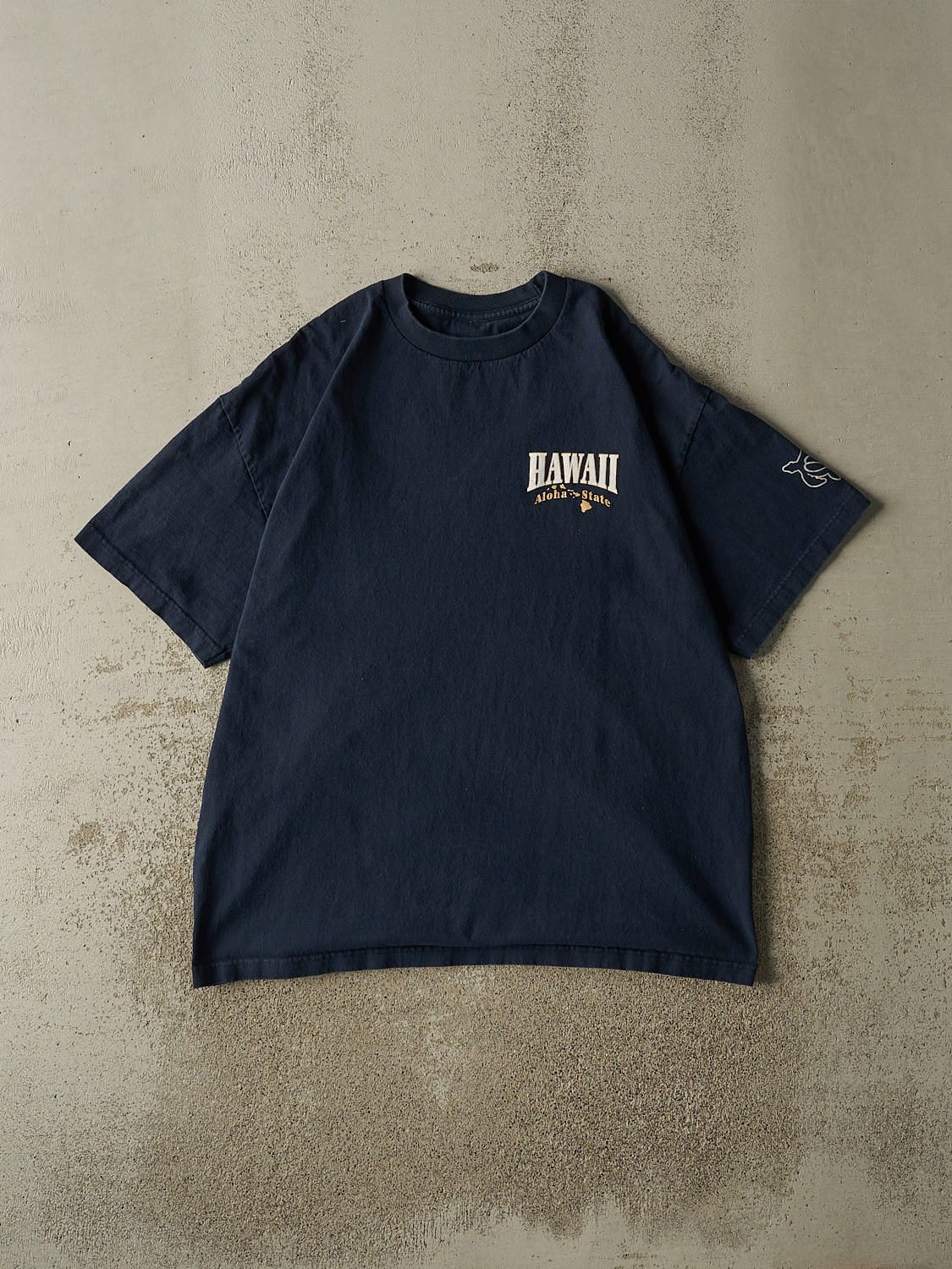 Vintage Y2K Navy Blue Hawaii Tee (XL)