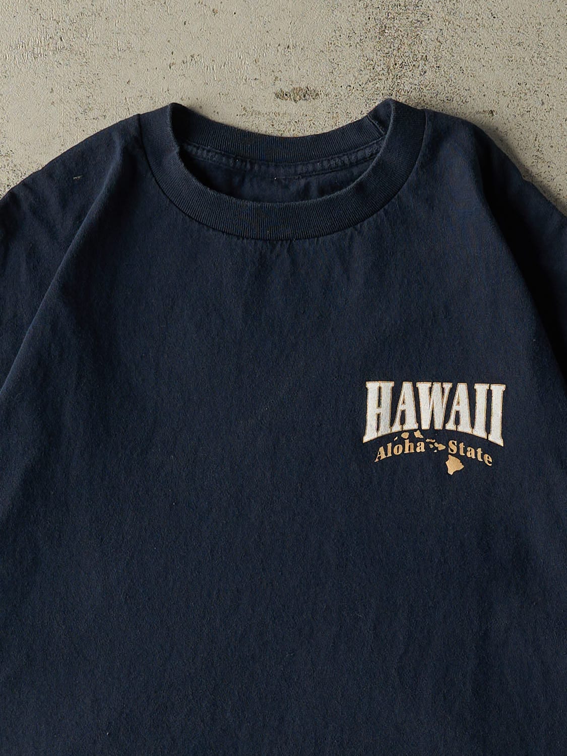 Vintage Y2K Navy Blue Hawaii Tee (XL)