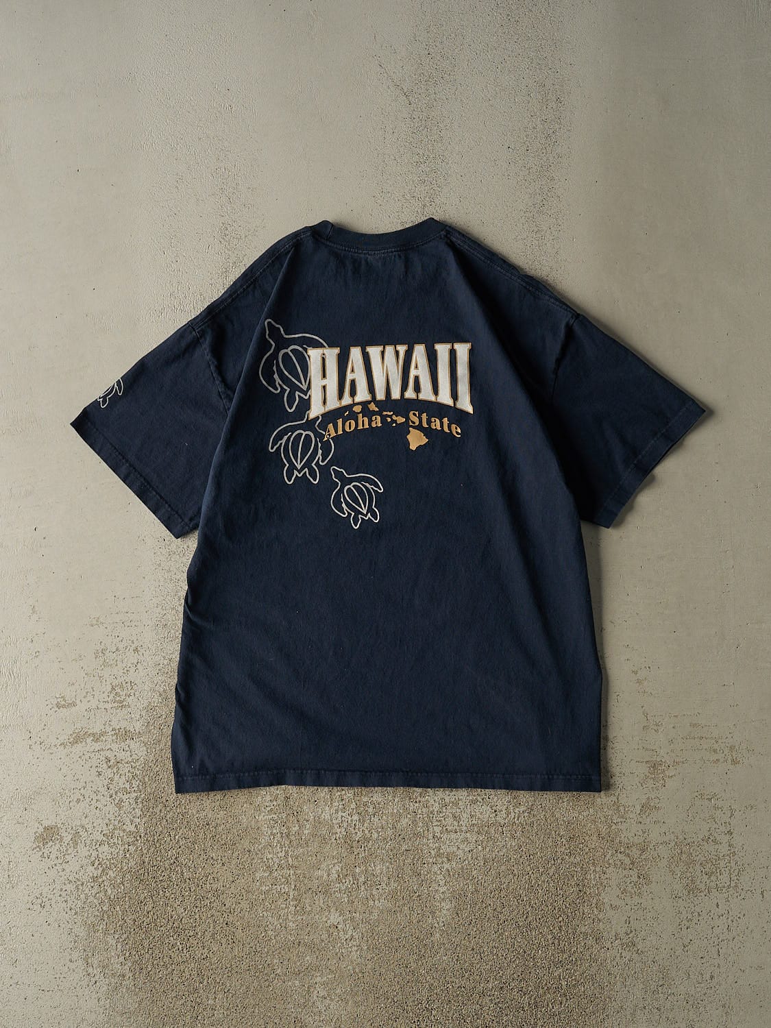 Vintage Y2K Navy Blue Hawaii Tee (XL)
