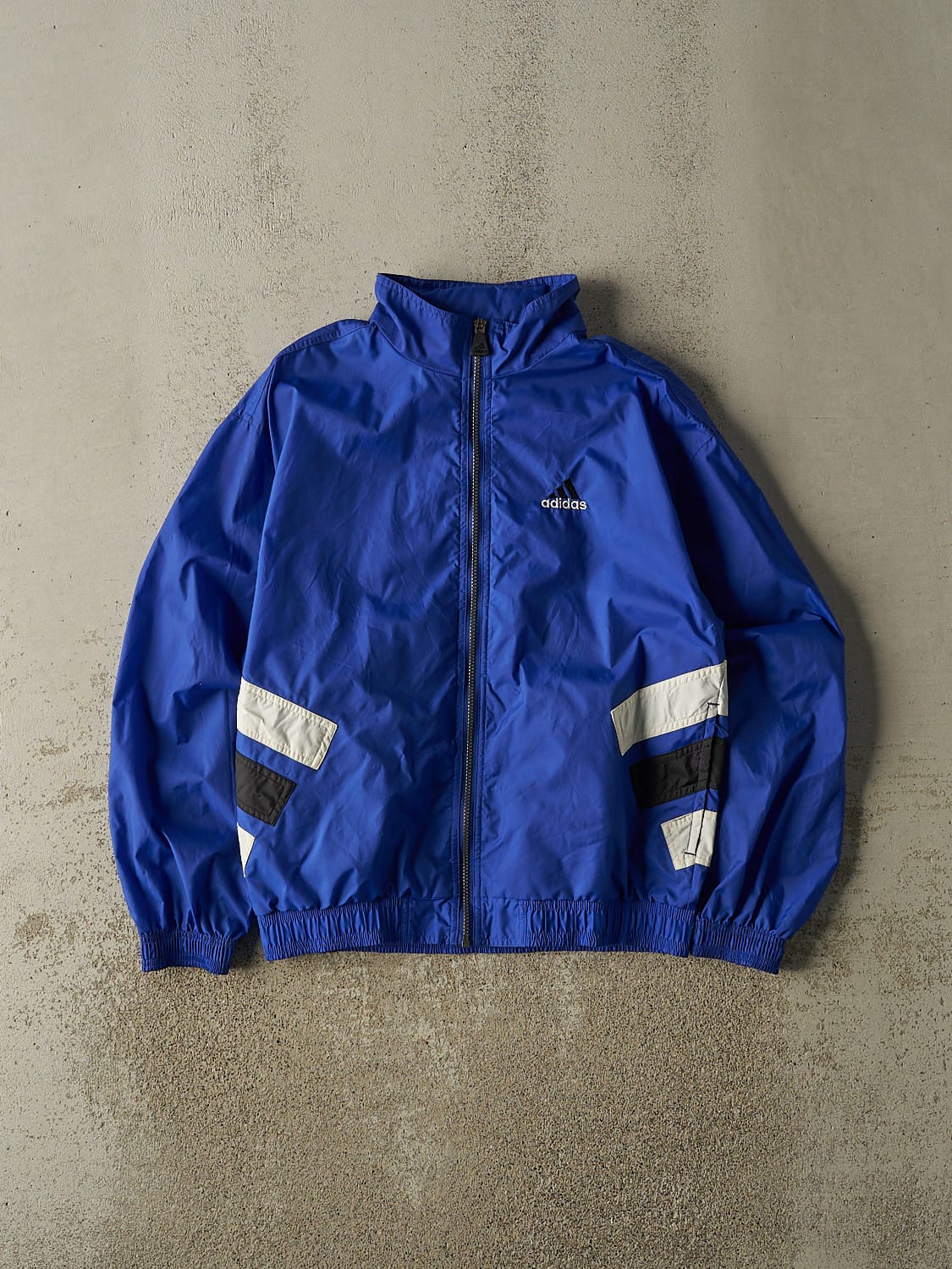 Vintage Y2K Blue Adidas Windbreaker Jacket (S/M)