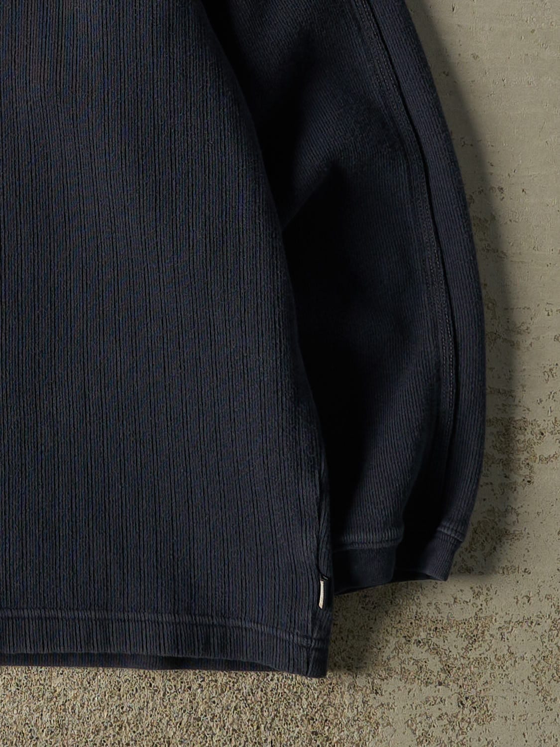 Vintage Y2K Navy Blue Point Zero Striped Long Sleeve (L)