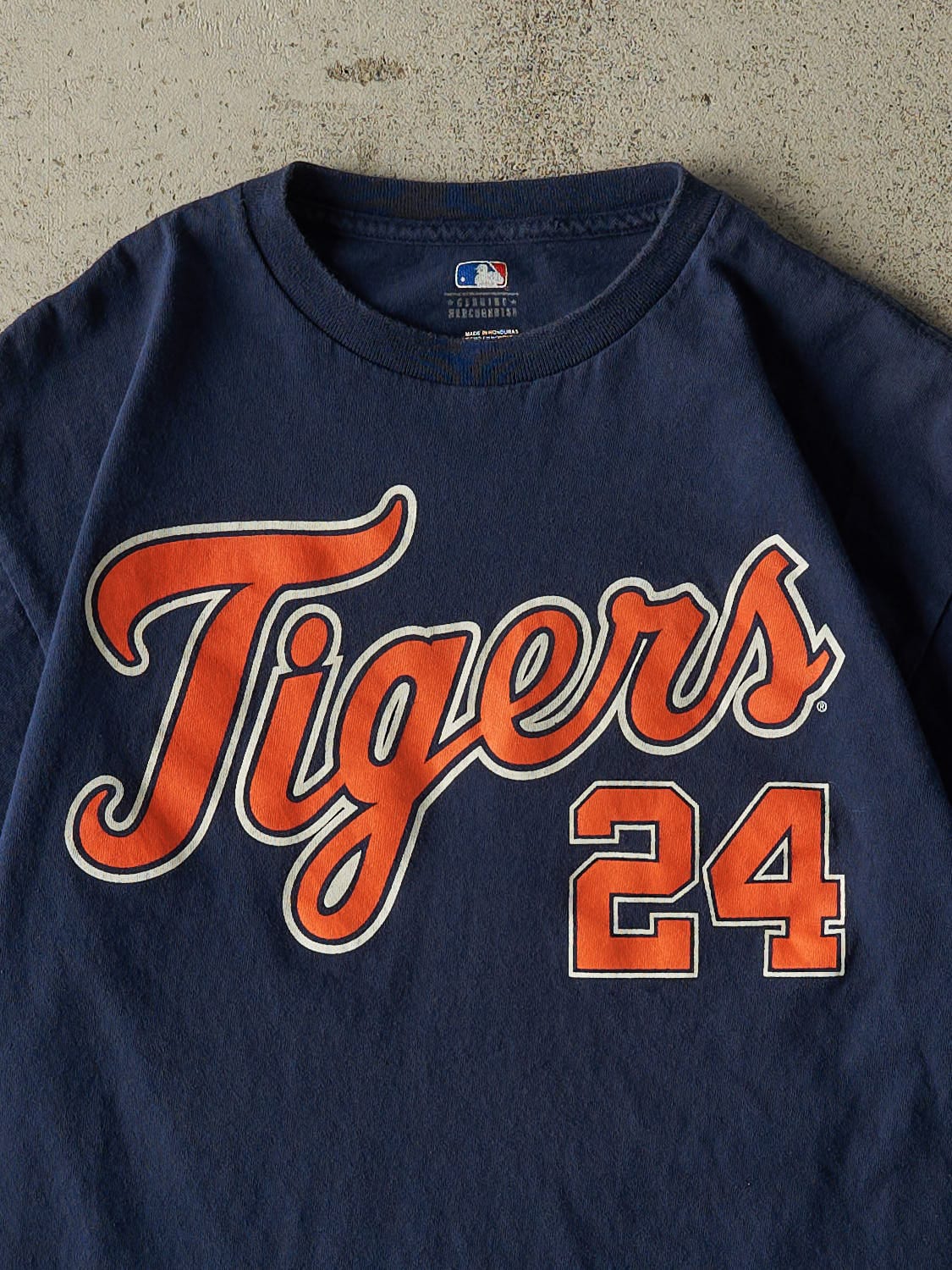 Vintage Y2K Navy Blue Detroit Tigers #24 Miguel Cabrera Tee (M/L)