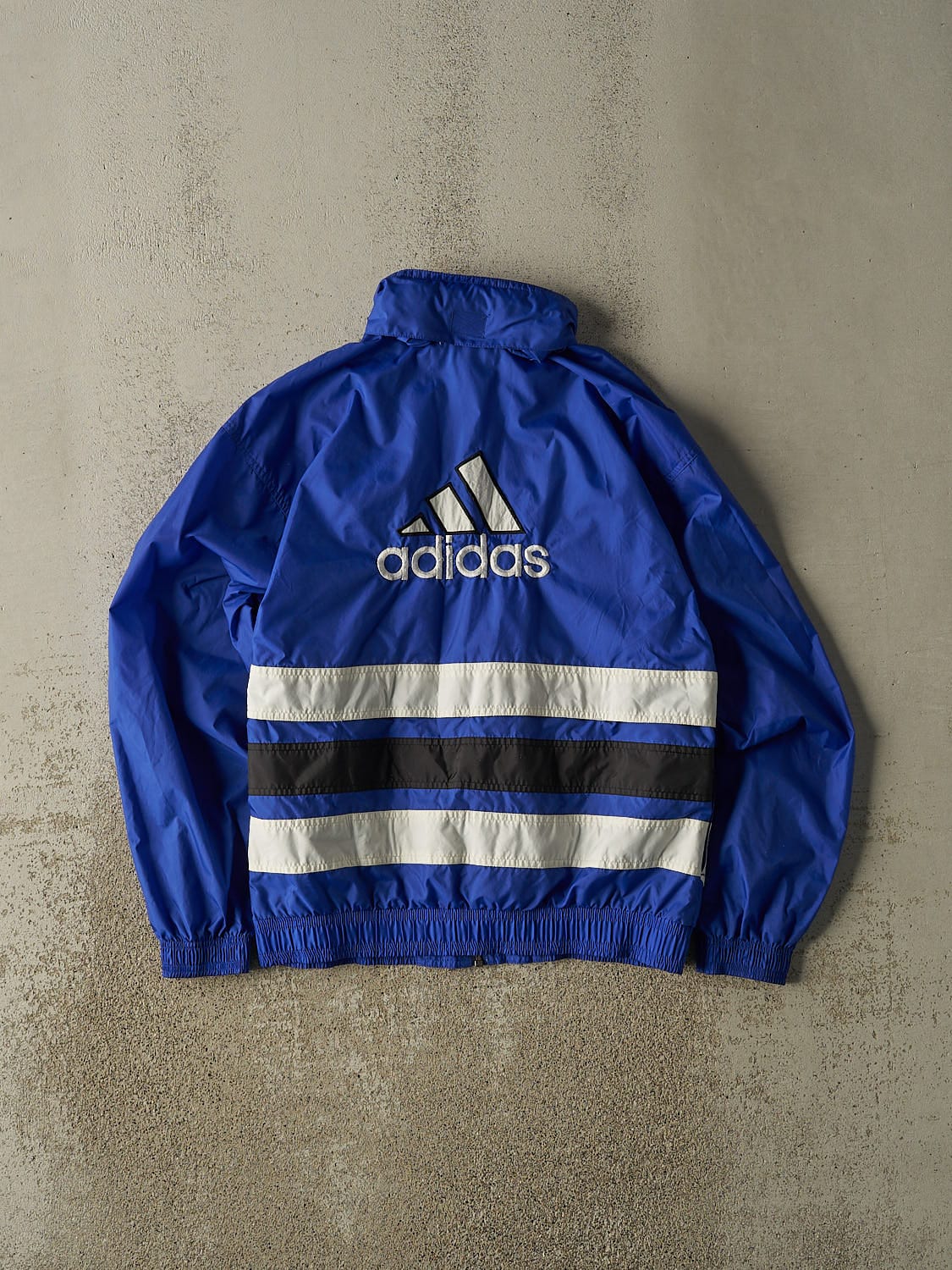 Vintage Y2K Blue Adidas Windbreaker Jacket (S/M)