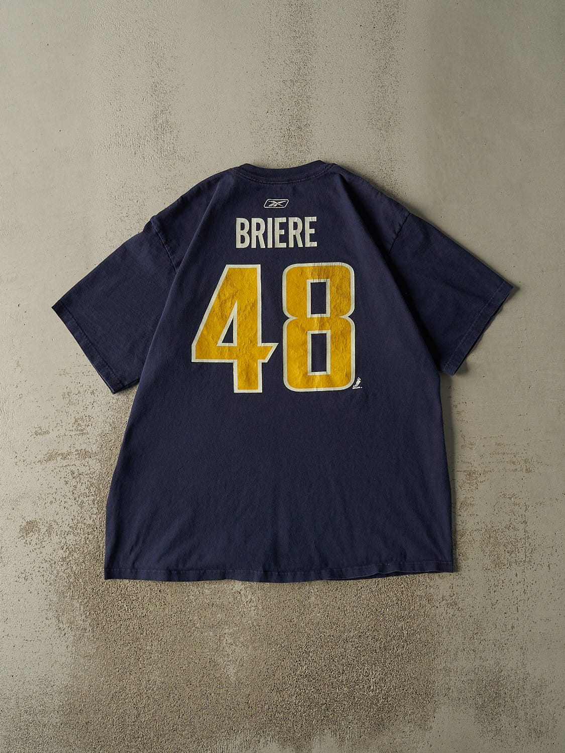 Vintage Y2K Navy Blue Buffalo Sabres #48 Daniel Brier Tee (XXL)