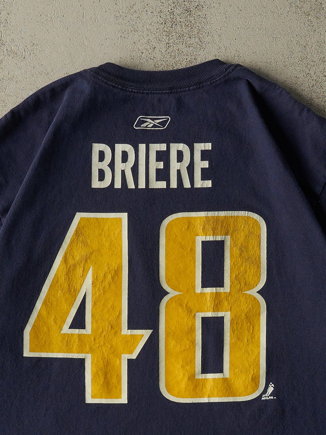 Vintage Y2K Navy Blue Buffalo Sabres #48 Daniel Brier Tee (XXL)