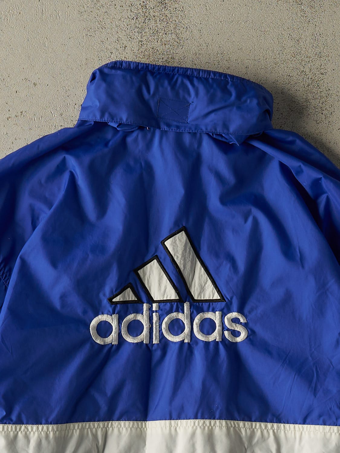 Vintage Y2K Blue Adidas Windbreaker Jacket (S/M)