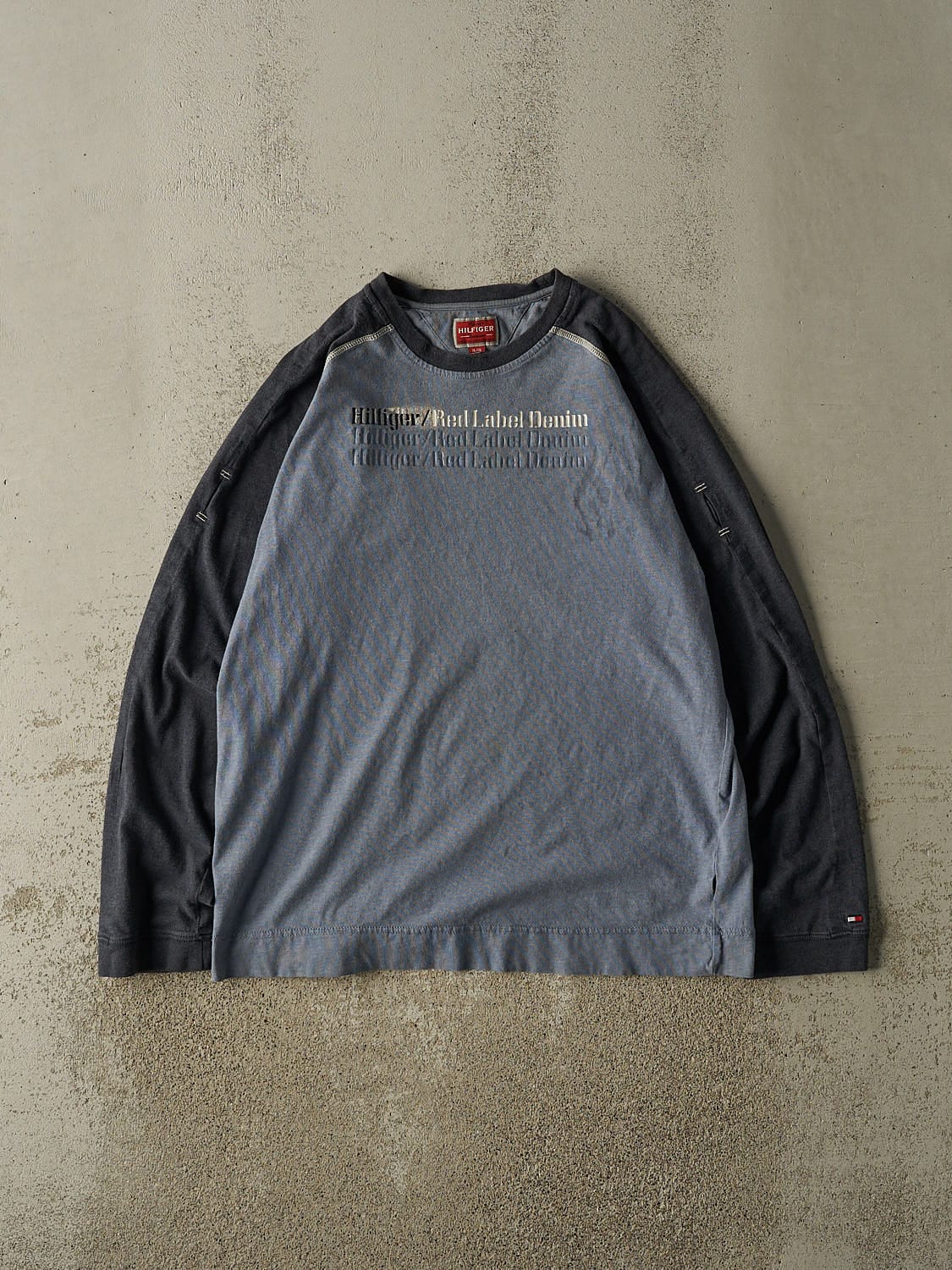 Vintage Y2K Slate Blue Tommy Hilfiger Red Label Long Sleeve (L)