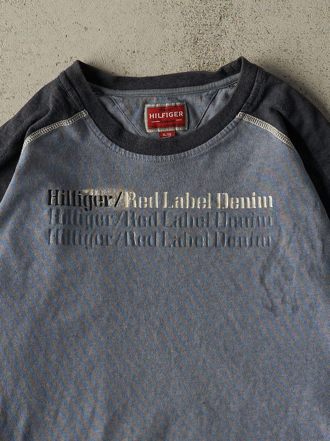 Vintage Y2K Slate Blue Tommy Hilfiger Red Label Long Sleeve (L)