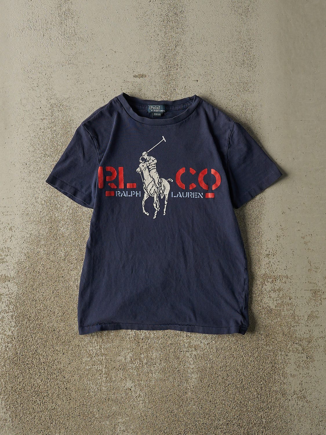 Vintage 90s Navy Blue Polo Baby Tee (XXS)