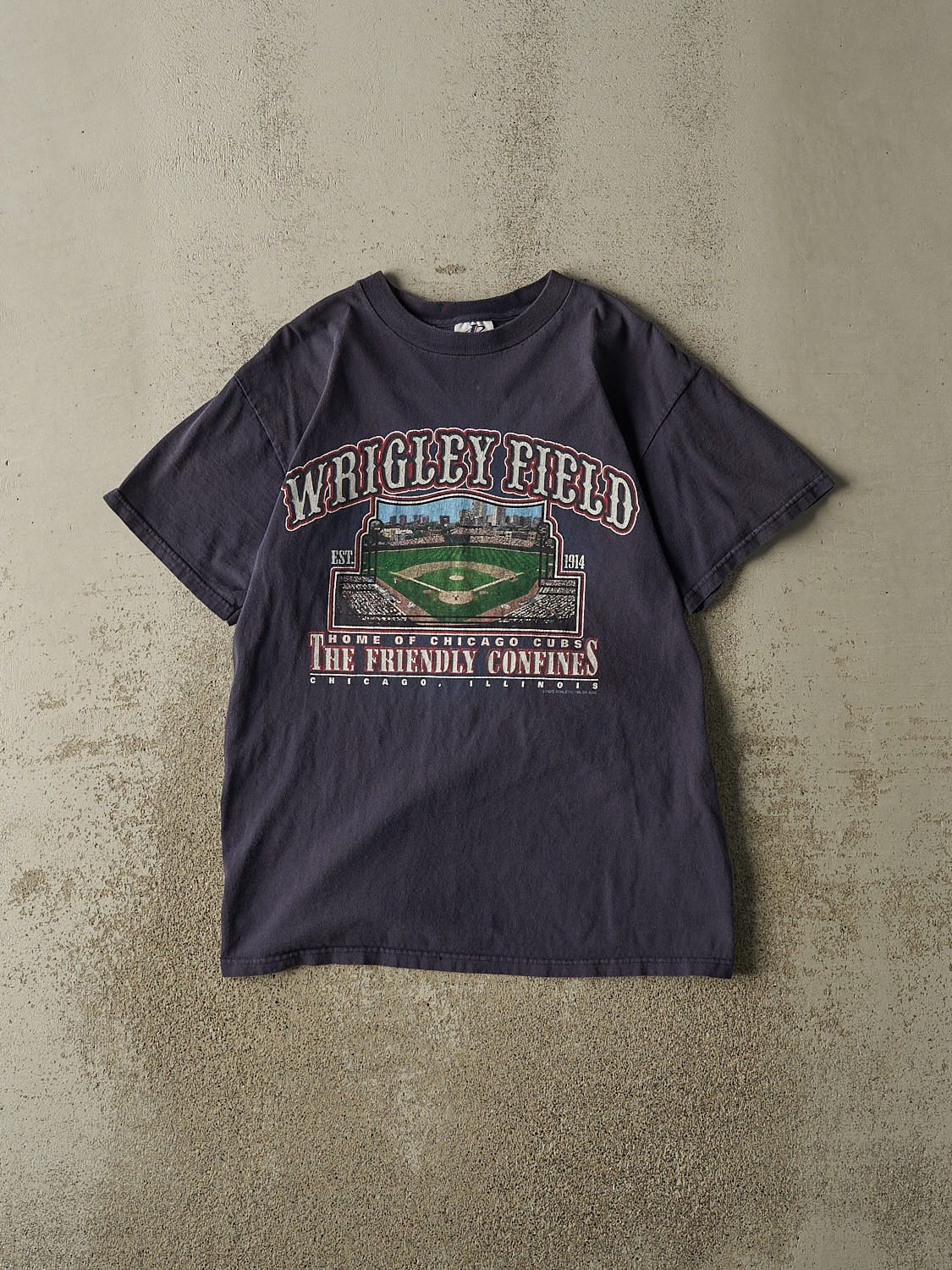 Vintage 00' Navy Blue Wrigley Field Tee (M/L)