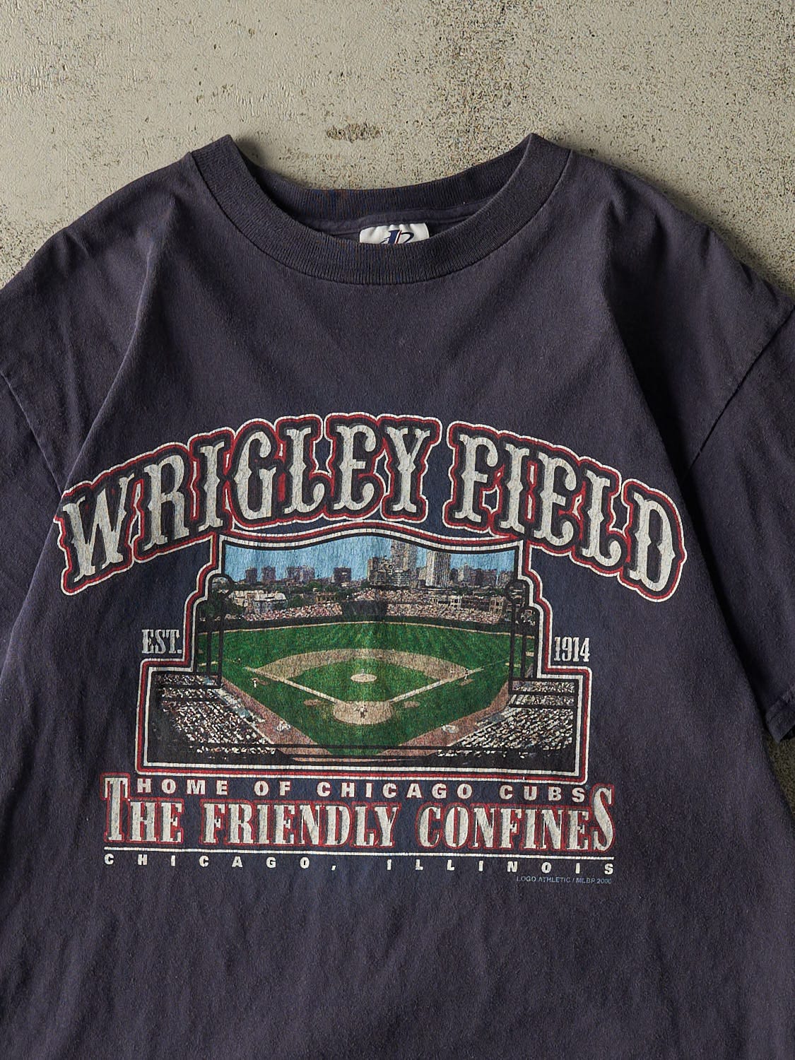 Vintage 00' Navy Blue Wrigley Field Tee (M/L)