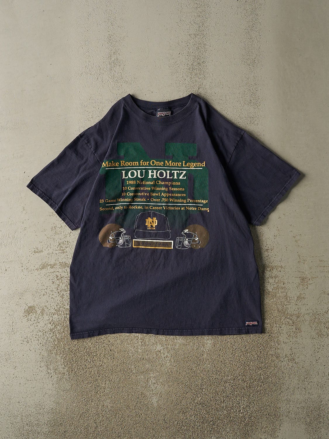 Vintage 90s Navy Blue University of Notre Dame Tee (XL)