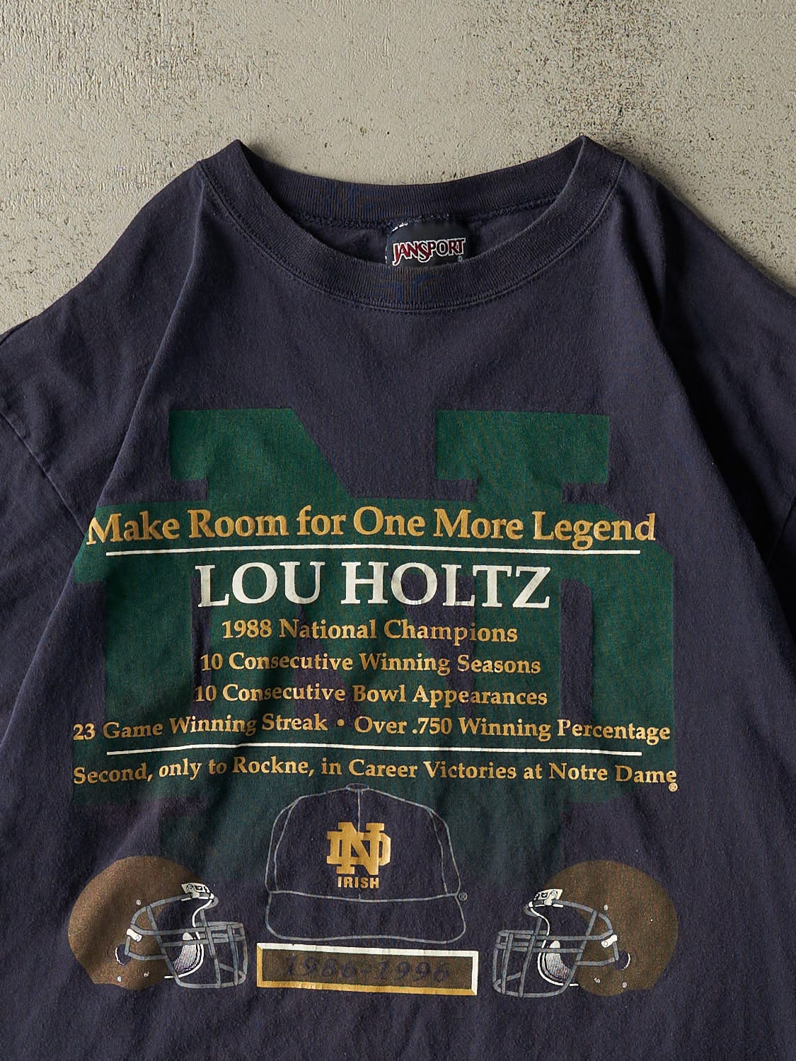 Vintage 90s Navy Blue University of Notre Dame Tee (XL)