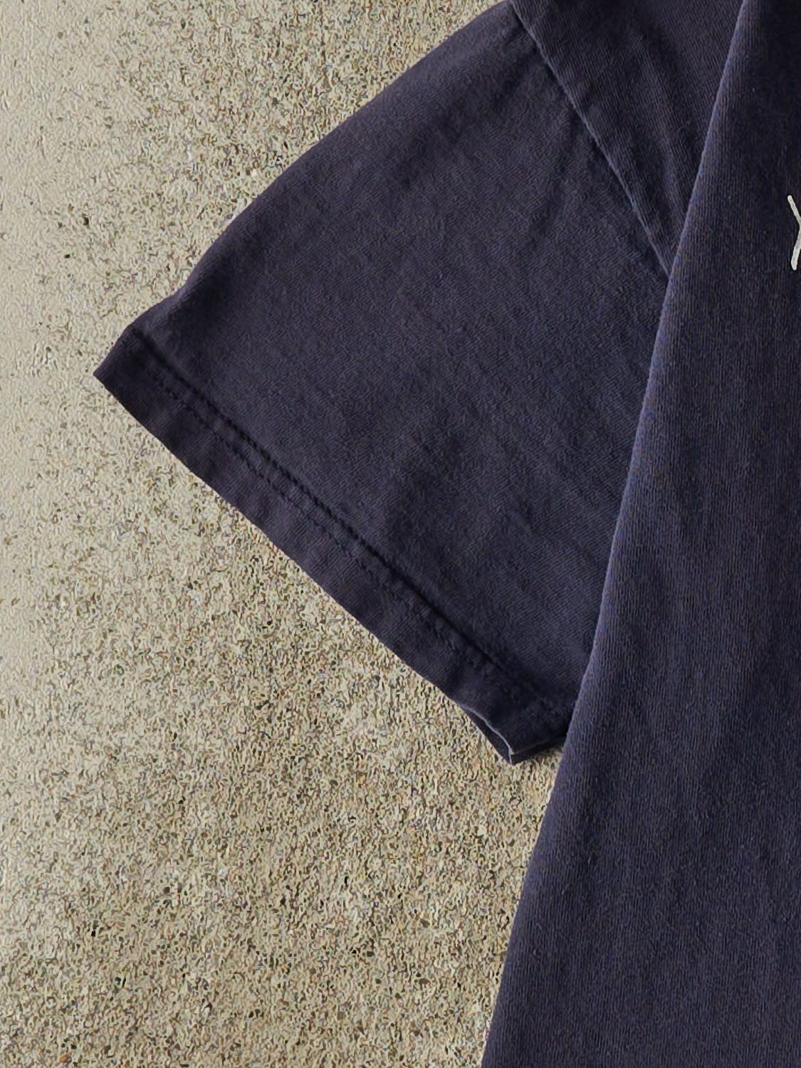 Vintage Y2K Navy Blue "Blah, Blah, Blah" Slogan Tee (M)