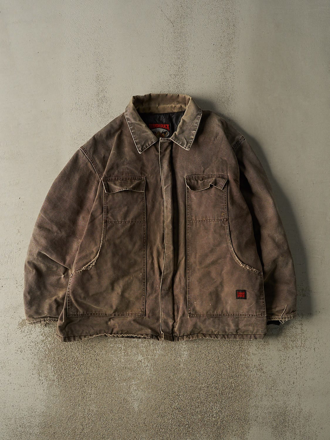 Vintage 90s Sun Faded Brown Tough Duck Workwear Jacket (XXL/XXXL)